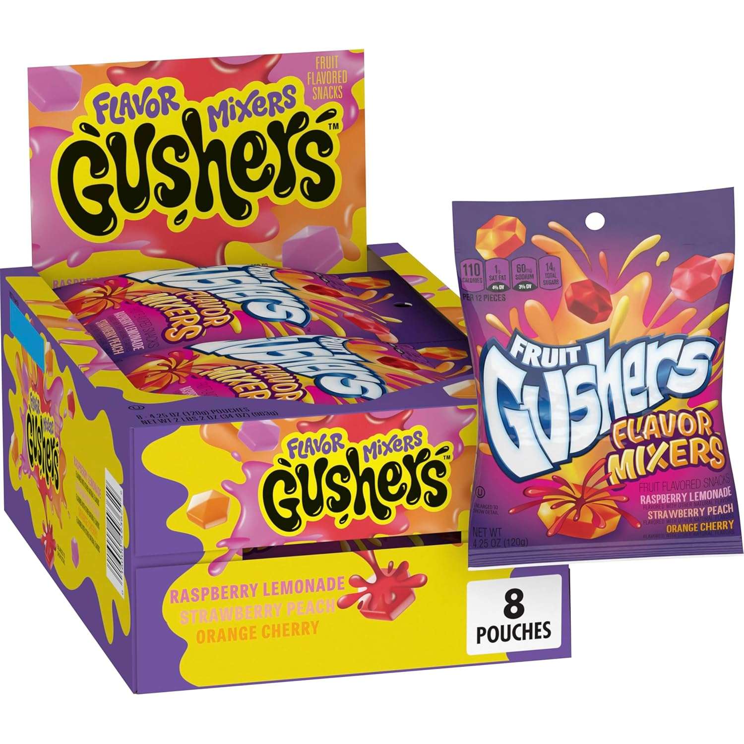 Gushers Flavor Mixers Fruit Flavored Snacks 8 Count - Image 2