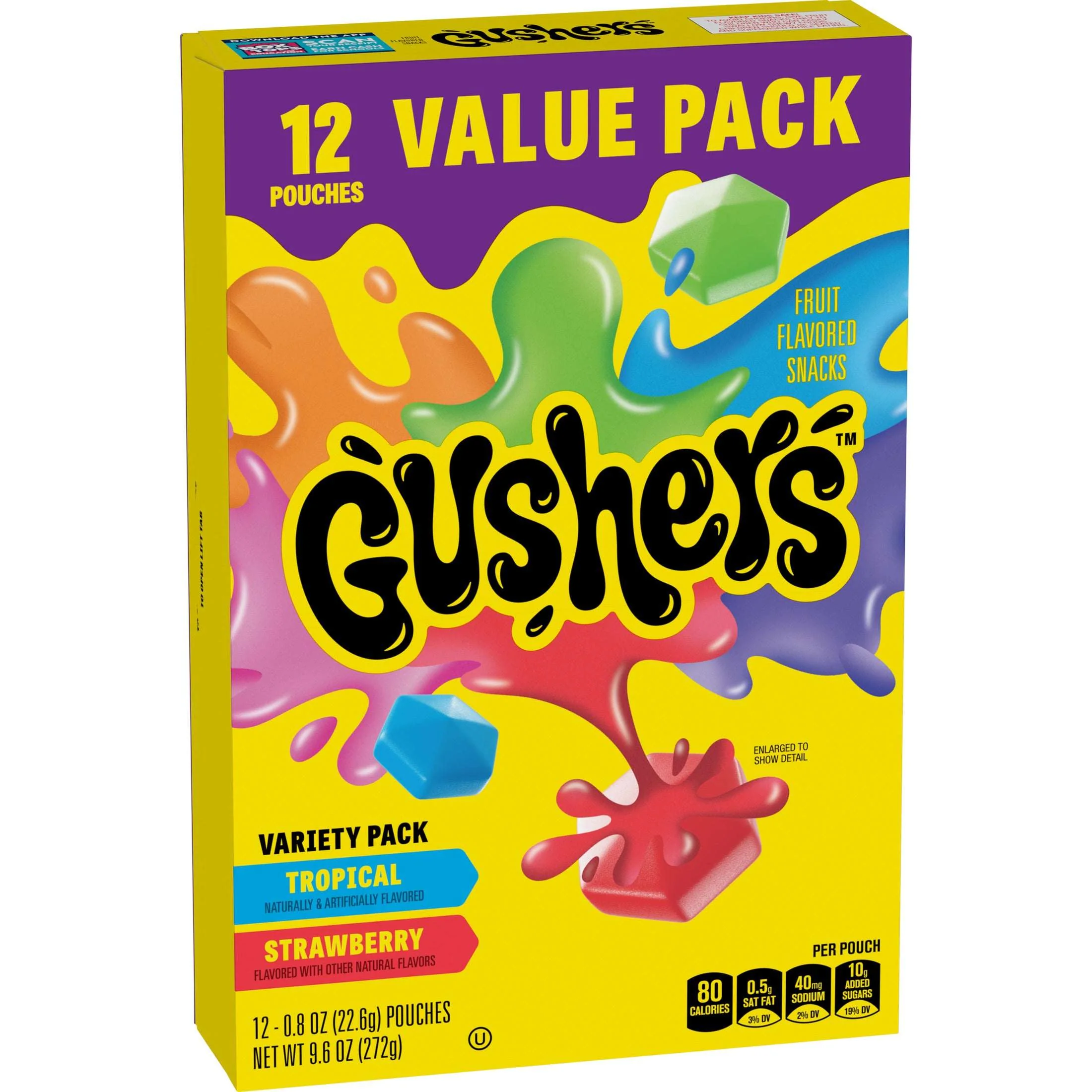 Gushers Gluten Free Tropical and Strawberry Fruit Flavored Snacks (12 Pouches) - Image 8