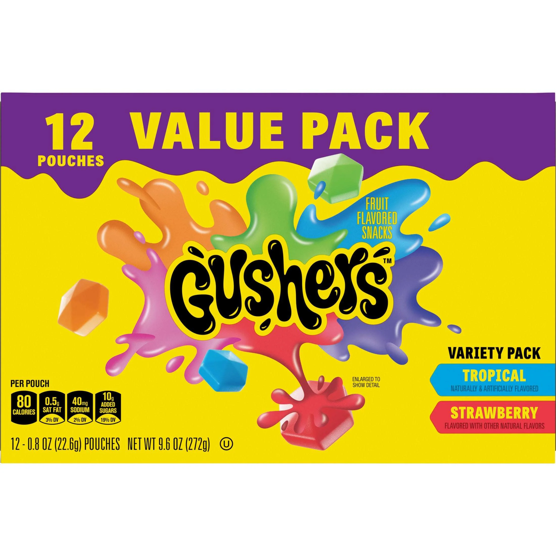 Gushers Gluten Free Tropical and Strawberry Fruit Flavored Snacks (12 Pouches) - Image 9