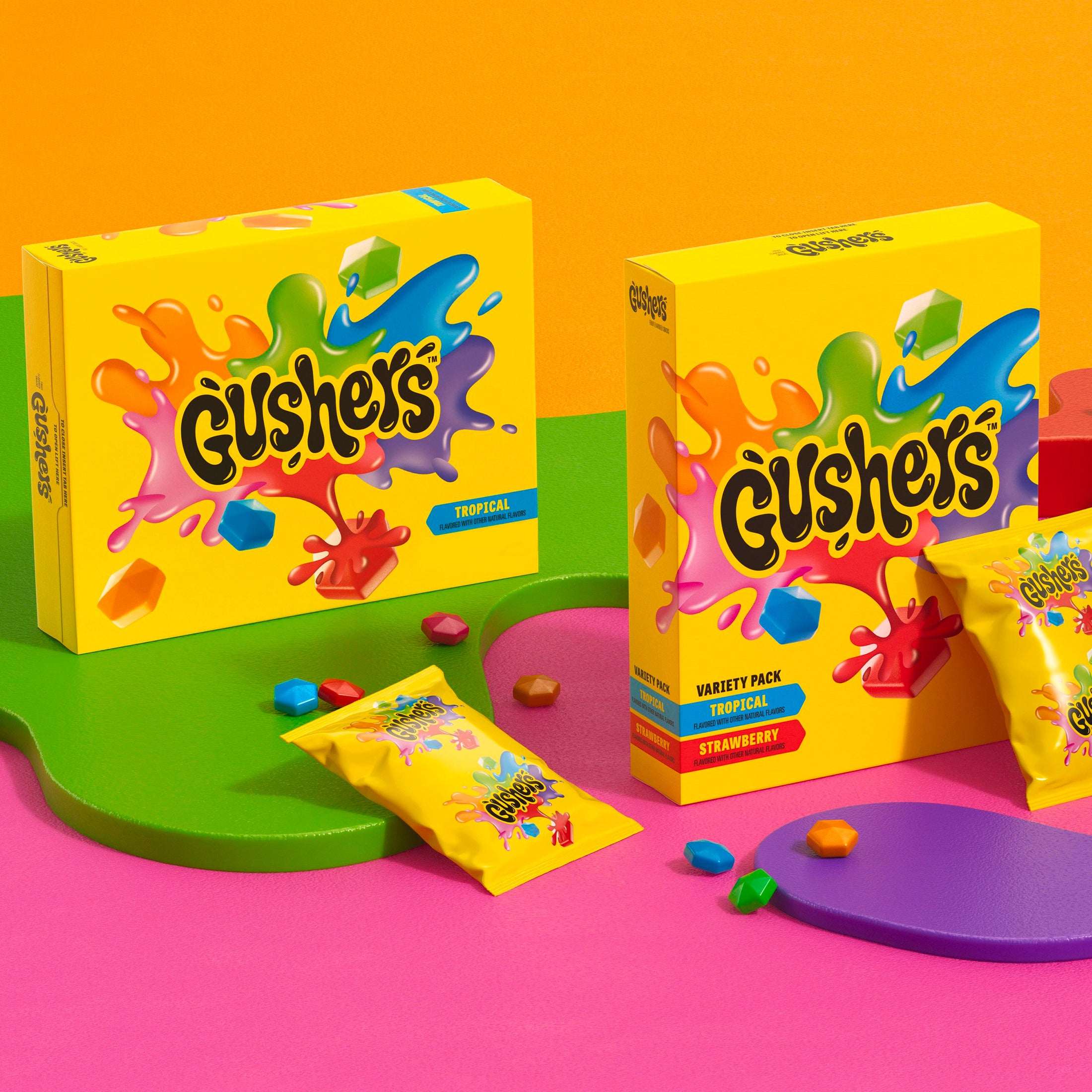 Gushers Gluten Free Tropical and Strawberry Fruit Flavored Snacks (20 Pouches) - Image 6