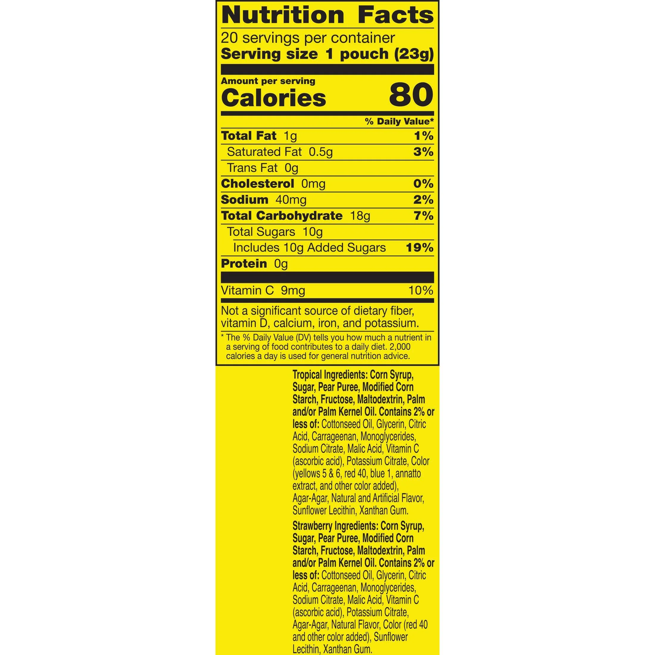 Gushers Gluten Free Tropical and Strawberry Fruit Flavored Snacks (20 Pouches) - Image 8