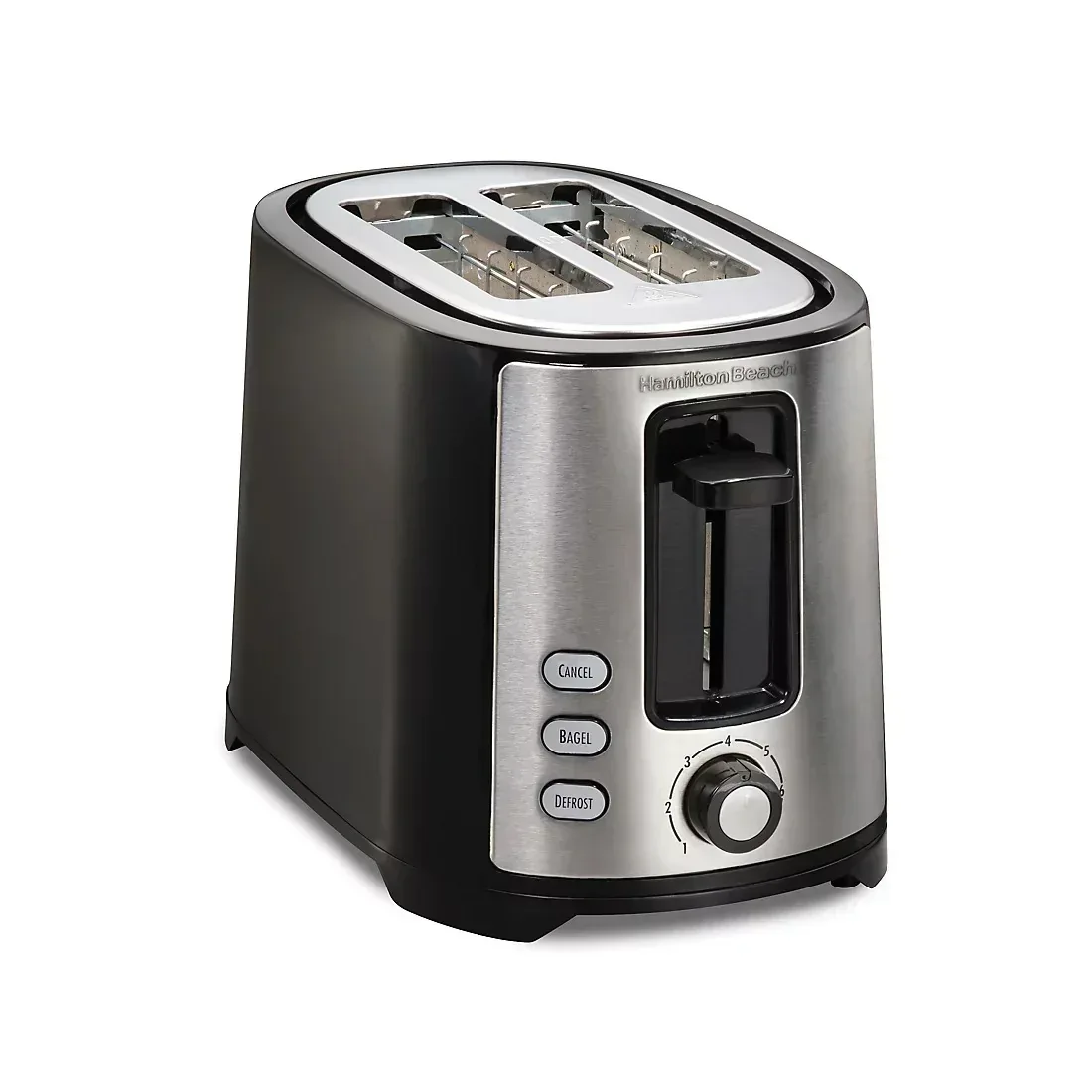 Hamilton Beach 2-Slice Extra Wide Slot Toaster - Black & Stainless Steel - Image 2
