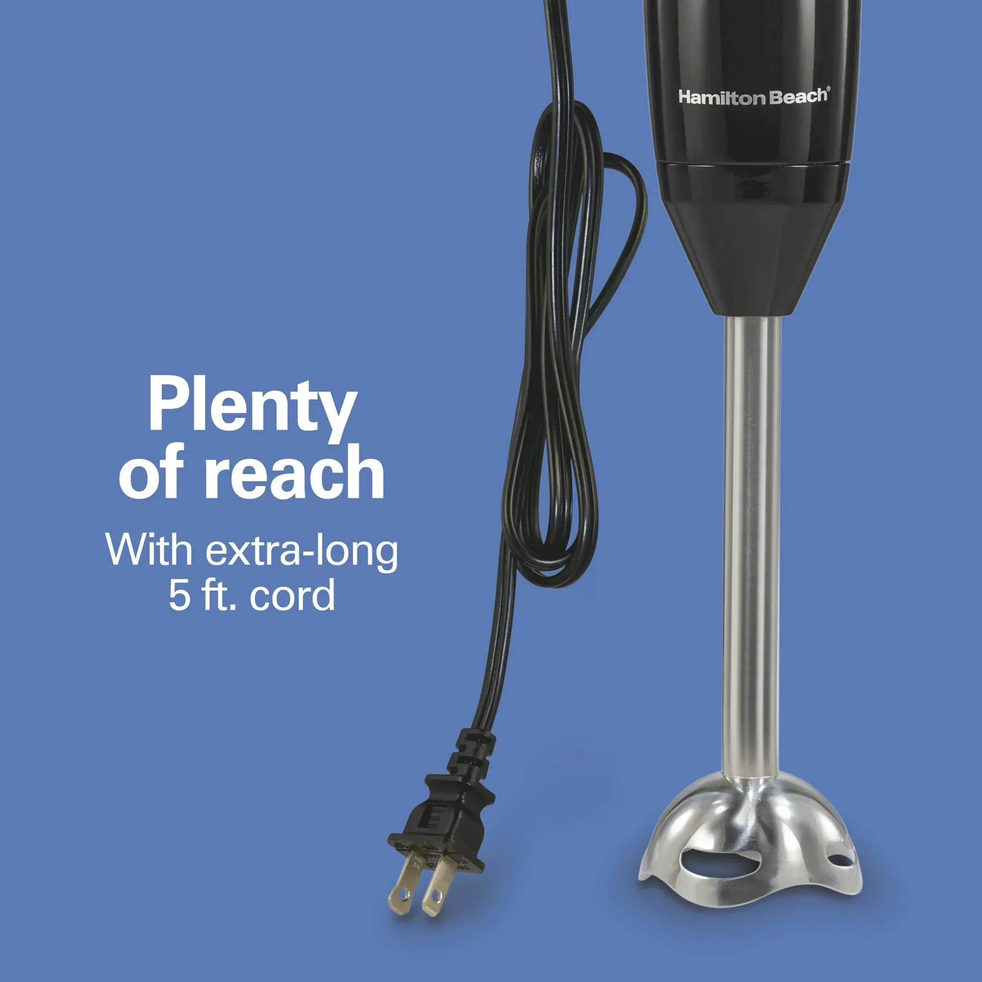 Hamilton Beach 2-Speed Immersion Hand Blender for Kitchen with Blending Wand & Whisk, Black - Image 4