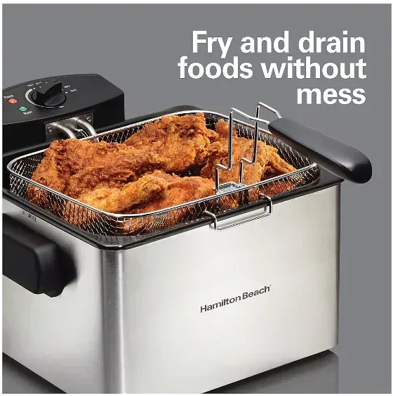 Hamilton Beach 21 Cup Deep Fryer, 13 Cup Food Capacity - Image 2