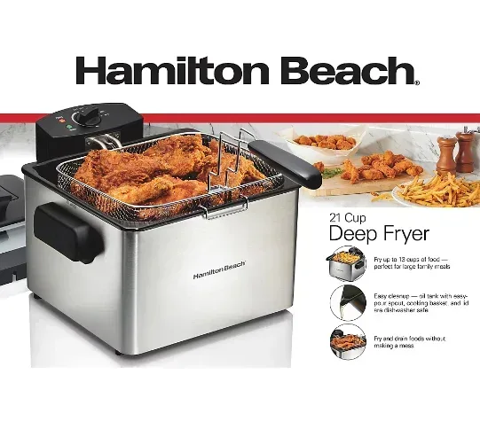 Hamilton Beach 21 Cup Deep Fryer, 13 Cup Food Capacity - Image 3