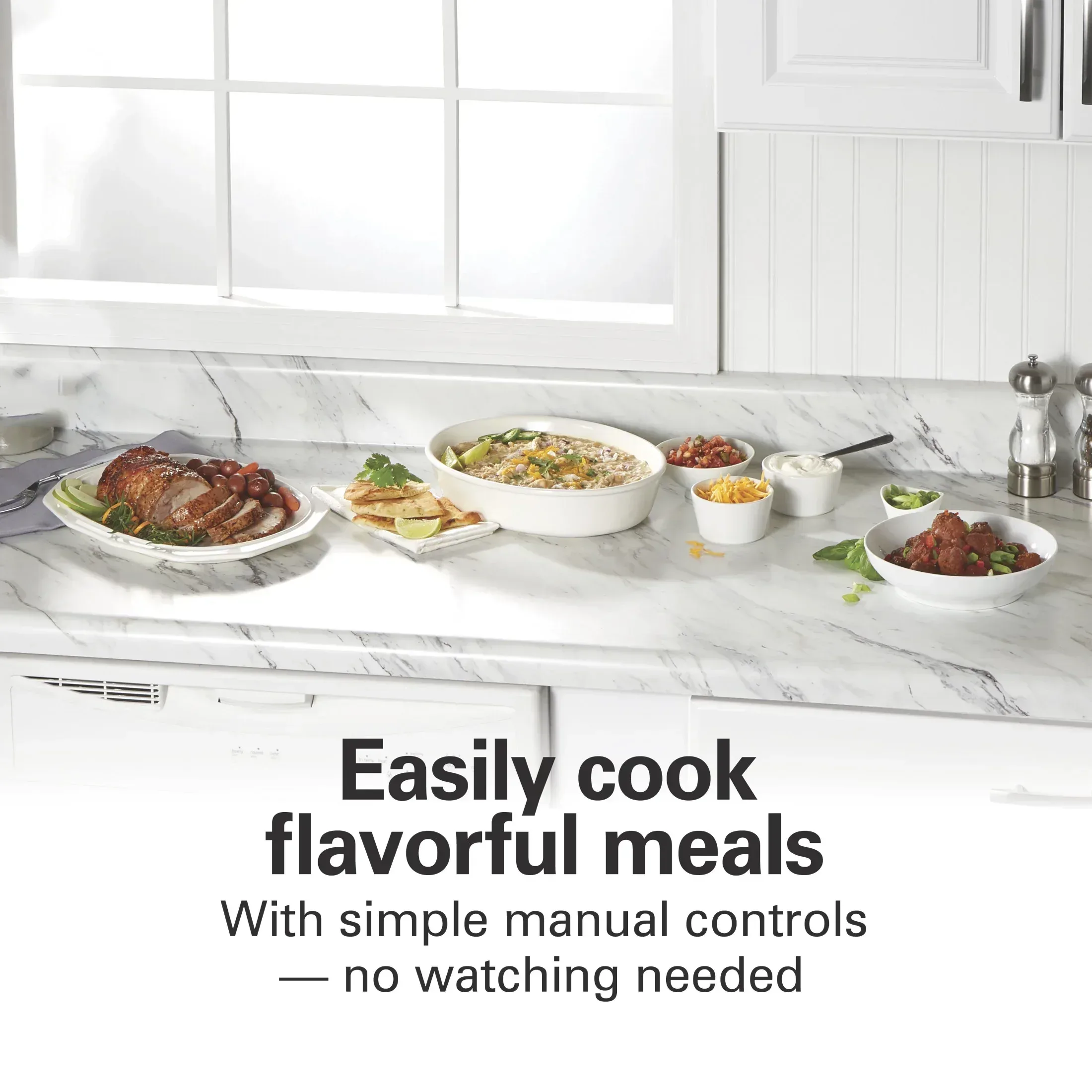 Hamilton Beach 6 Qt Slow Cooker, Stoneware Crock with Removable Pot, Red - Image 2