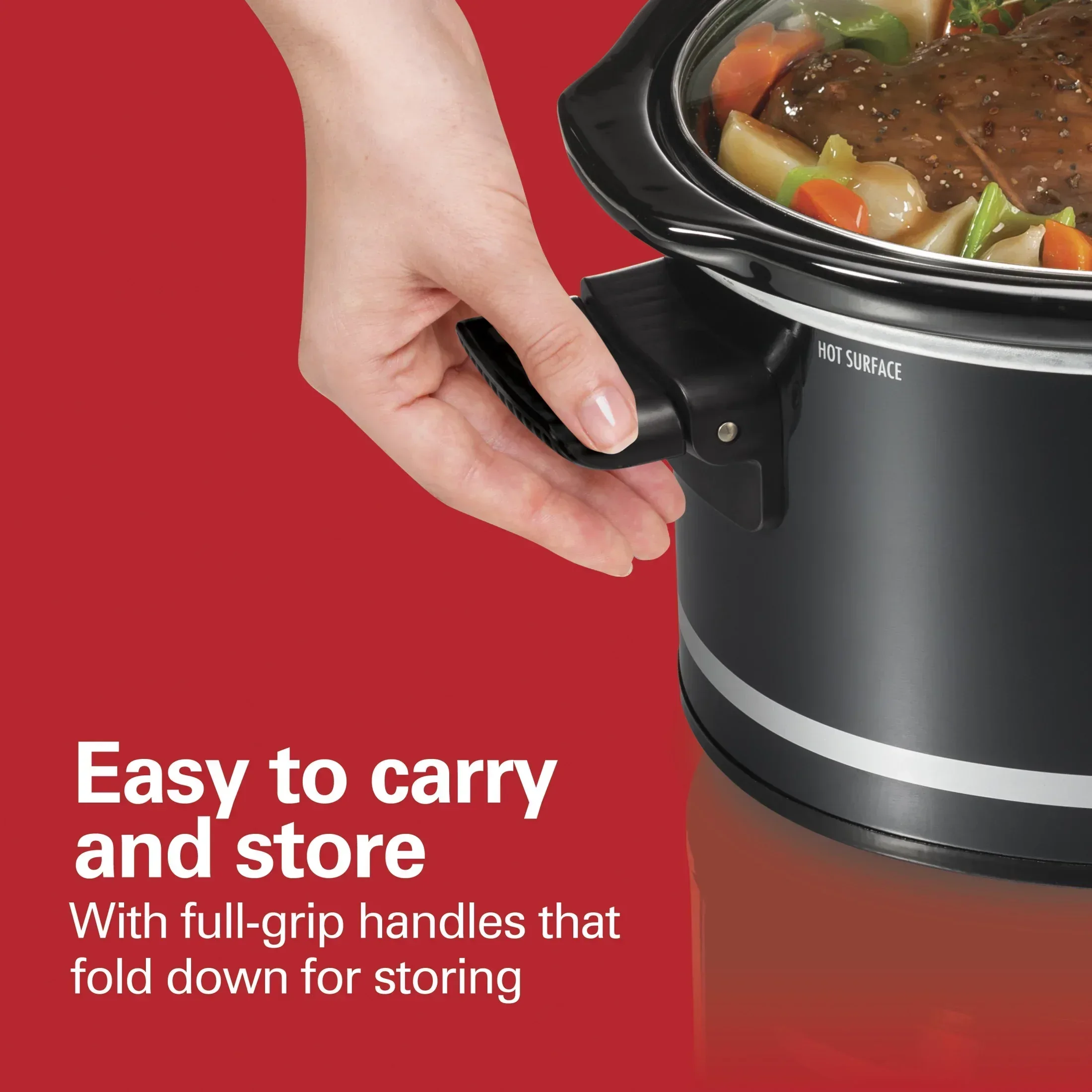 Hamilton Beach 8 Qt Slow Cooker, Stoneware Crock with Removable Pot - Image 5