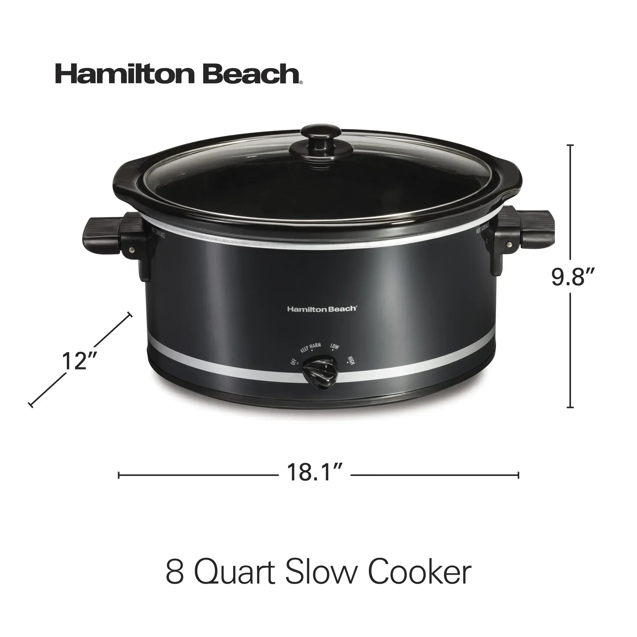 Hamilton Beach 8 Qt Slow Cooker, Stoneware Crock with Removable Pot - Image 7