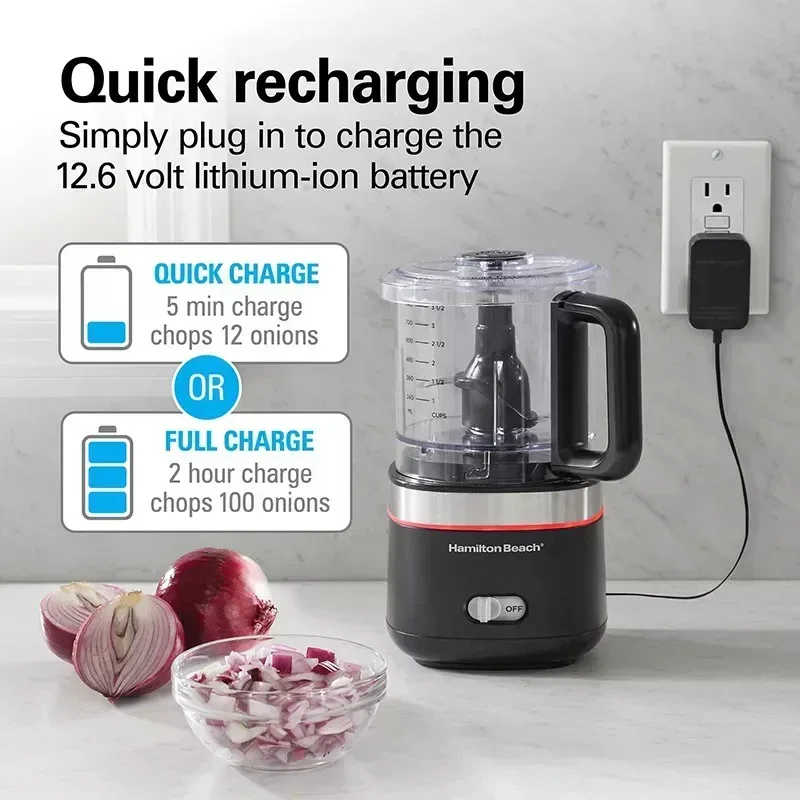Hamilton Beach Cordless 4-Cup Food Chopper - Image 5