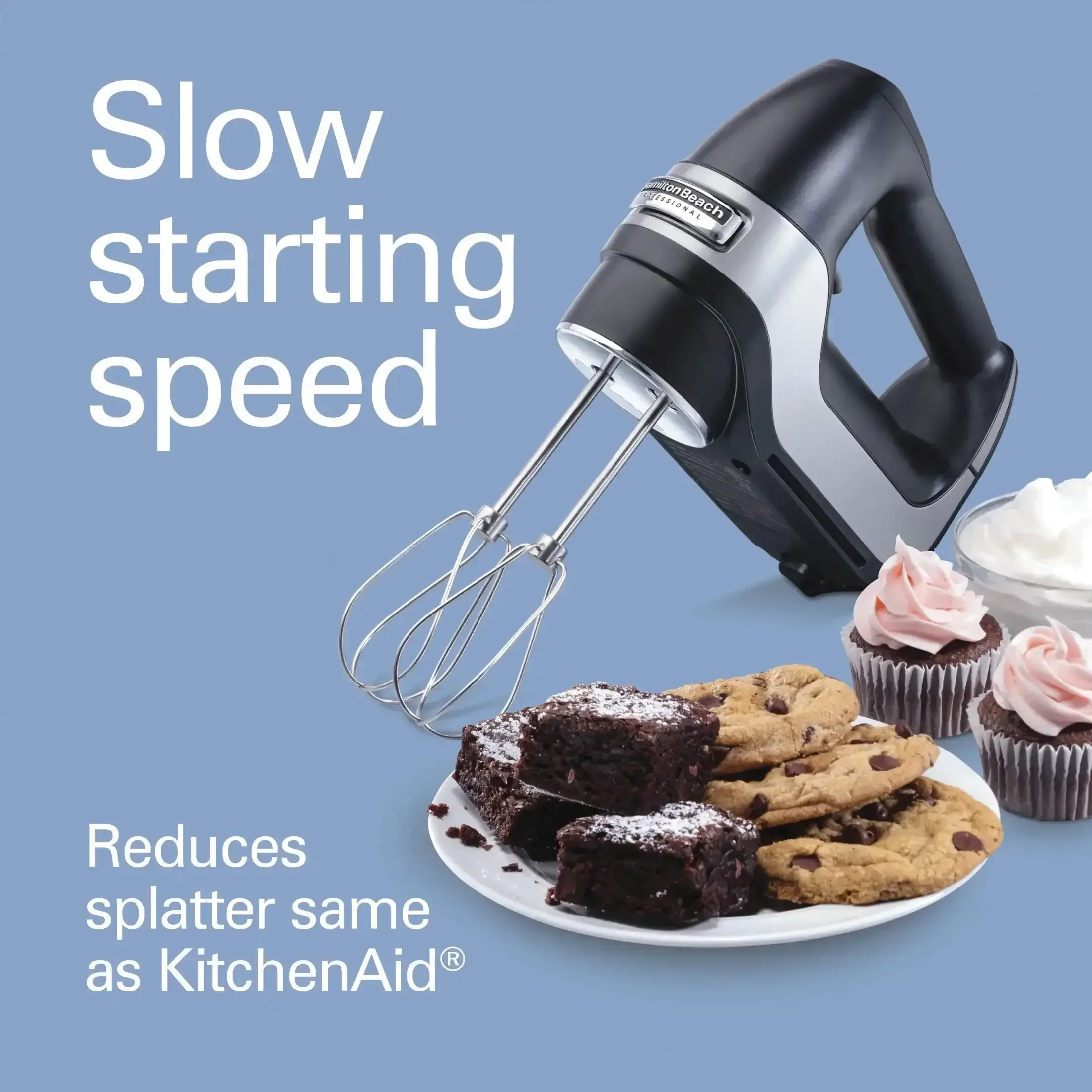 Hamilton Beach Professional 5-Speed Electric Hand Mixer with Slow Start & QuickBurst Technology, Mixer for Kitchen - Image 3