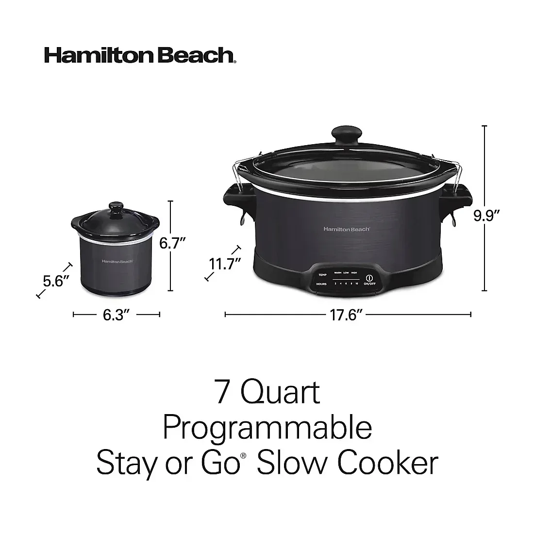 Hamilton Beach Programmable Stay or Go Cooker, 7 Quart - Image 2