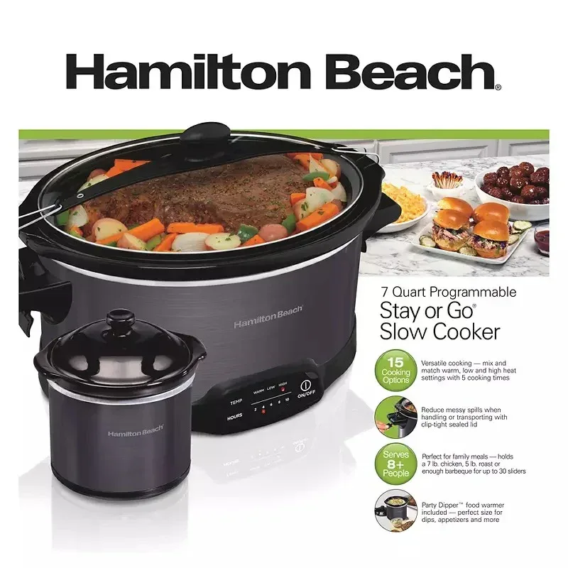 Hamilton Beach Programmable Stay or Go Cooker, 7 Quart - Image 6