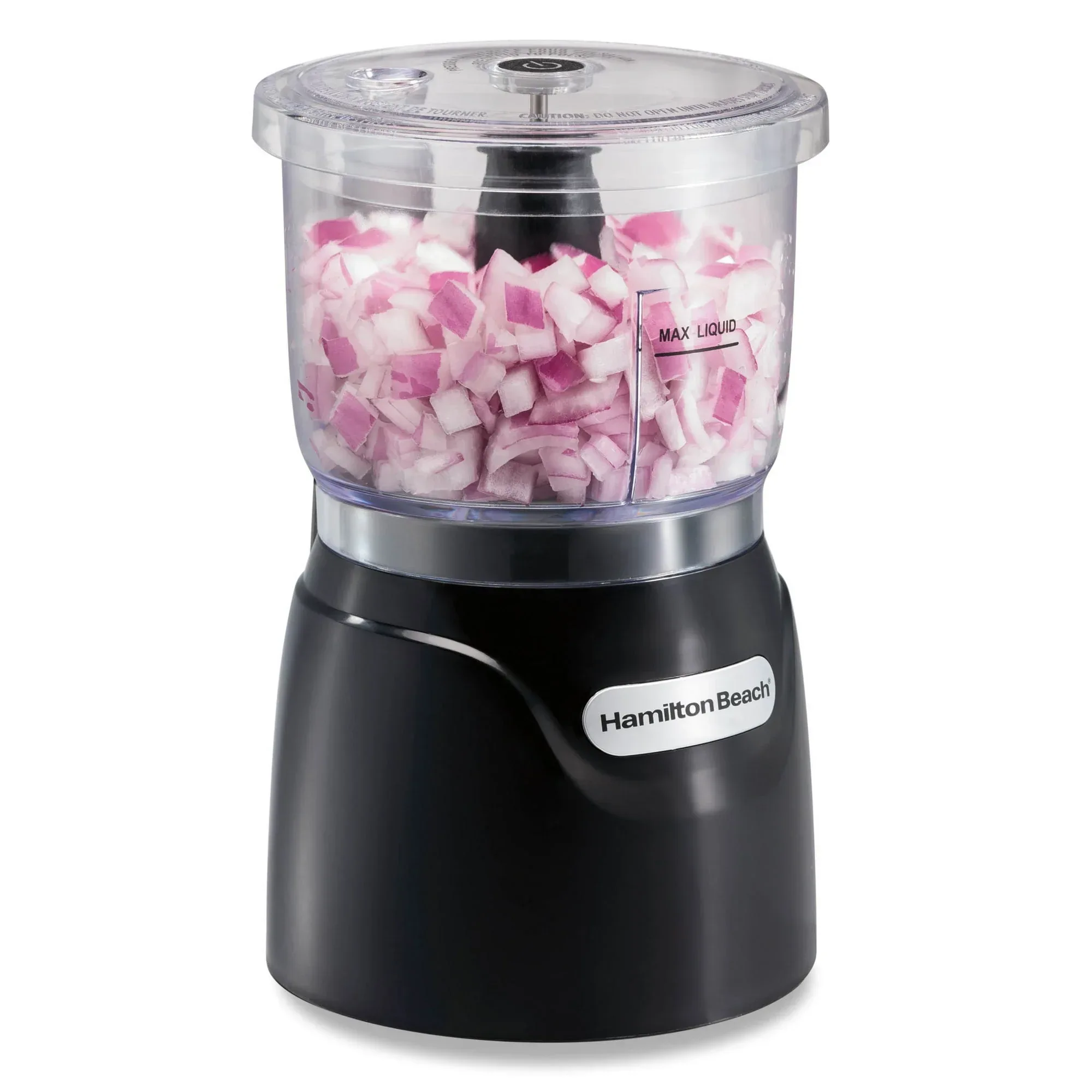 Hamilton Beach Stack & Press Electric Food Chopper & Mini Food Processor, 3-Cup, Black
