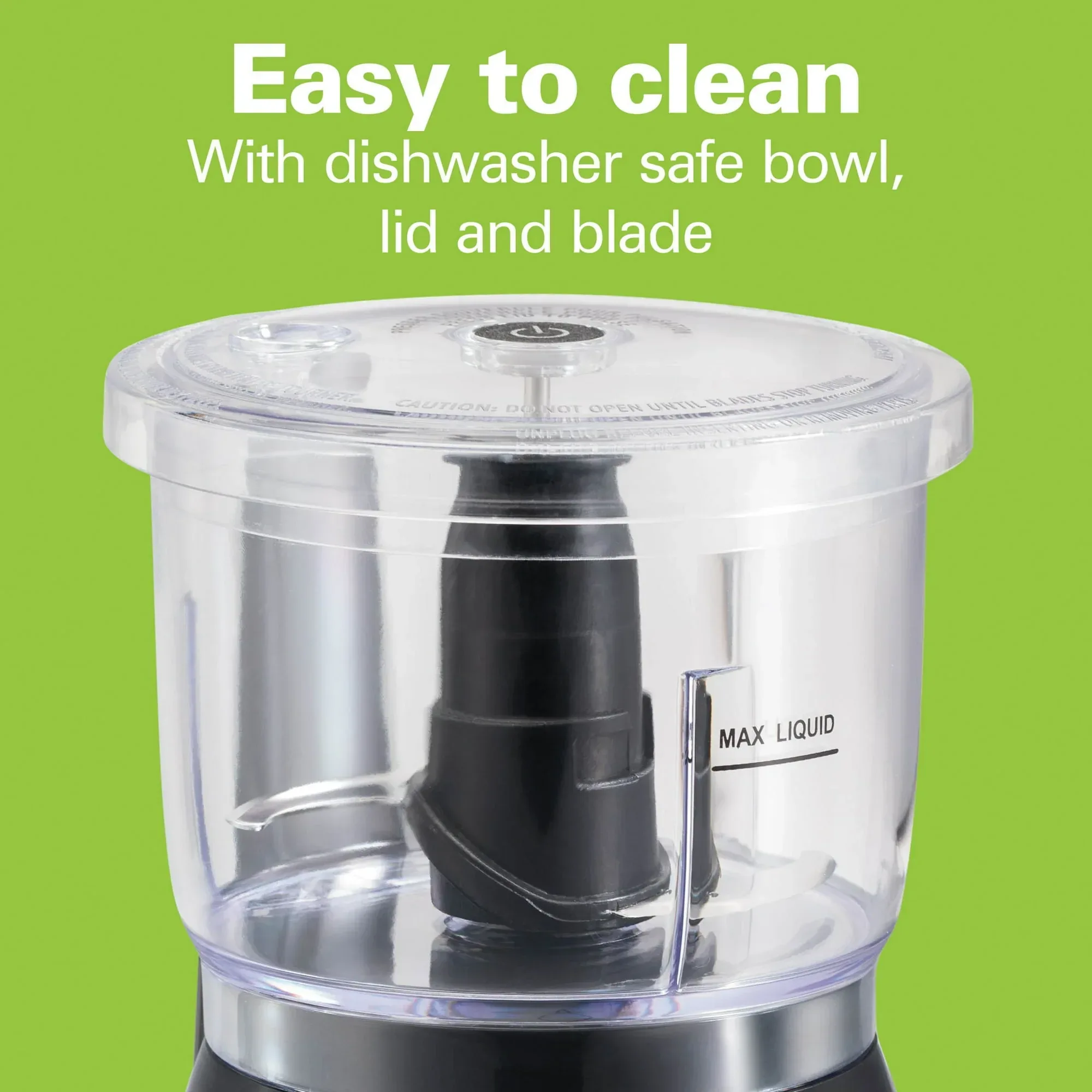 Hamilton Beach Stack & Press Electric Food Chopper & Mini Food Processor, 3-Cup, Black - Image 2