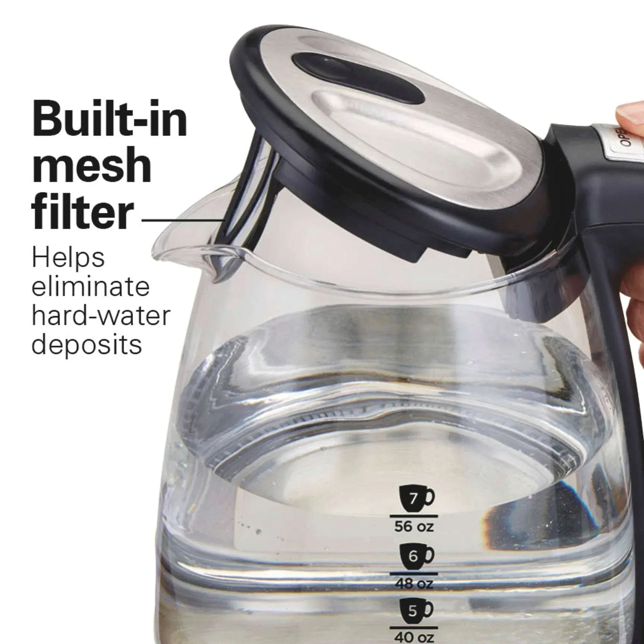 Hamilton Beach Temperature-Control Electric Glass Kettle, Tea & Water Kettle, 1.7L with Auto Shutoff and Ultra-Fast Heating - Image 7