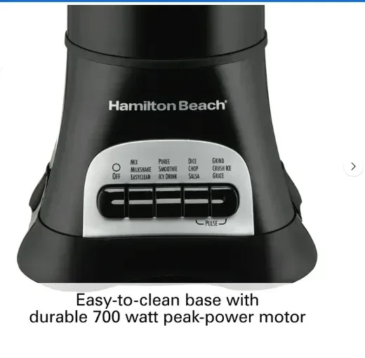 Hamilton Beach Wave Crusher Multi-Function Blender, 40 oz Glass Jar, Black, 58165 - Image 3