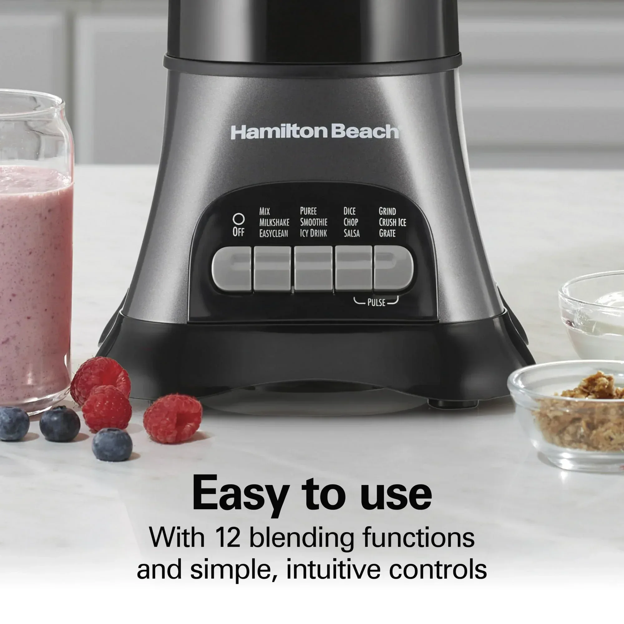 Hamilton Beach Wave Crusher Smoothie Blender for Kitchen, 40 oz Jar for Smoothies and Shakes with Blend-in Travel Jar, Black - Image 7