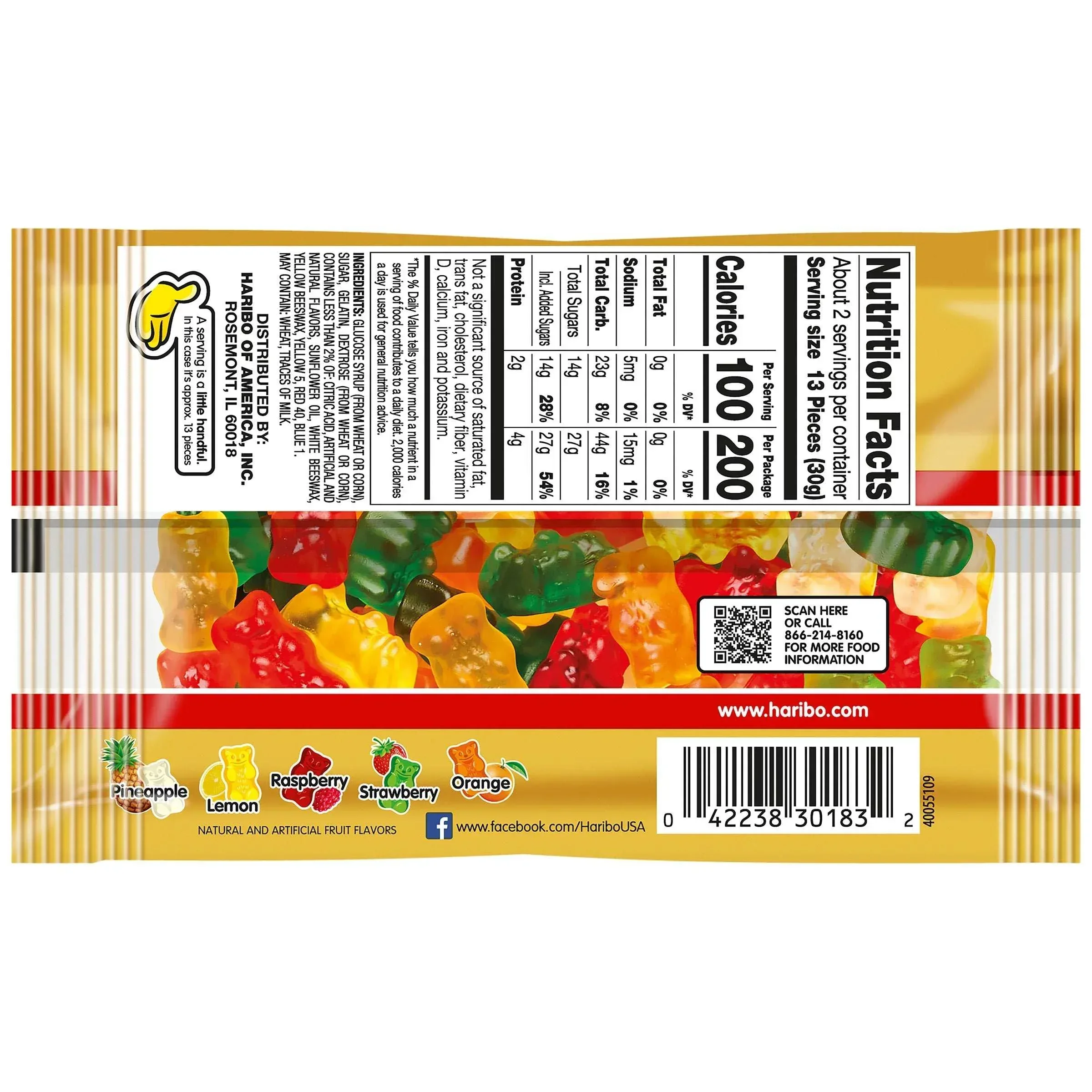 Haribo Goldbears Gummi Candy, 2 oz, 24-count - Image 3