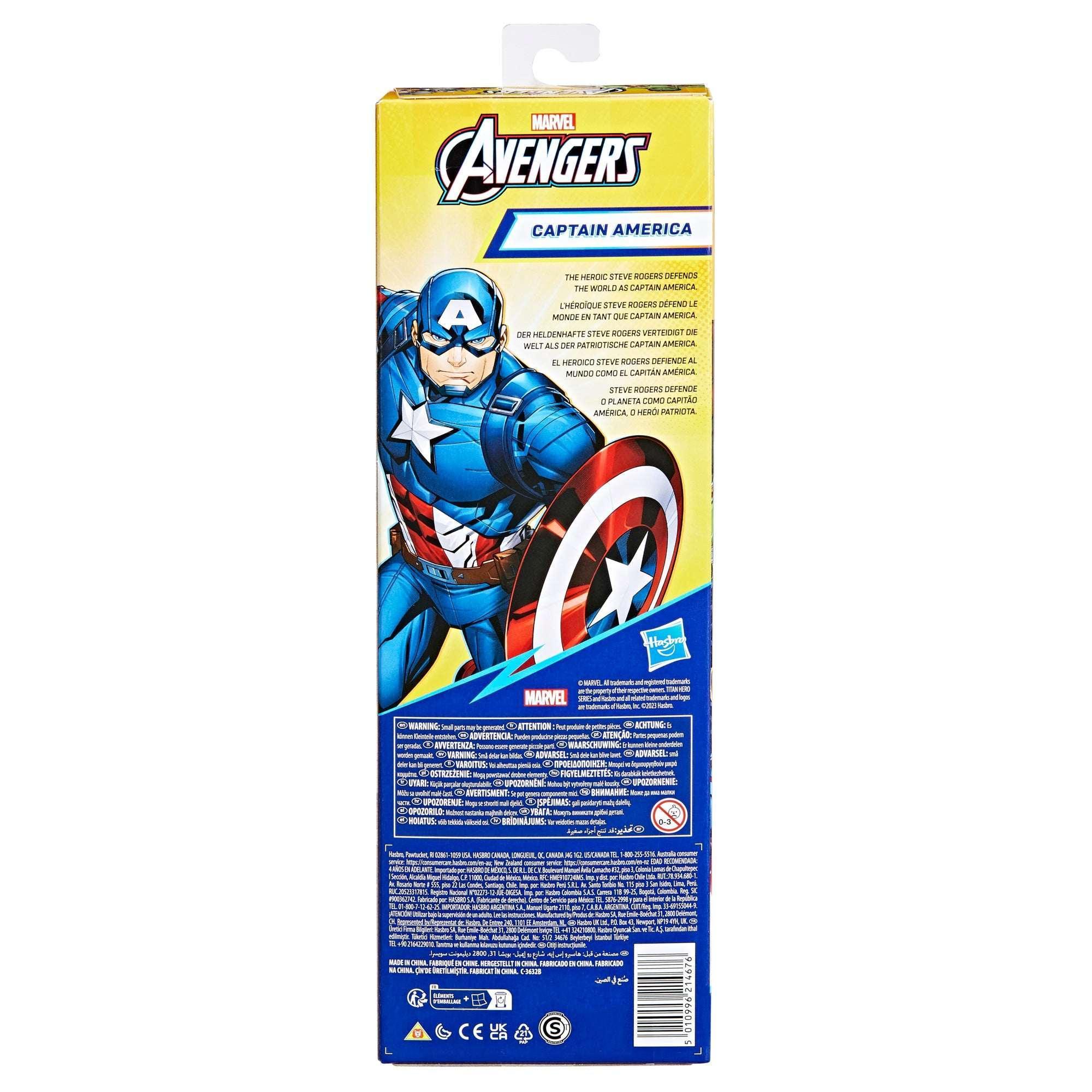Hasbro Marvel Avengers Titan Hero Series Captain America, Poseable Action Figure 12 in - Image 3