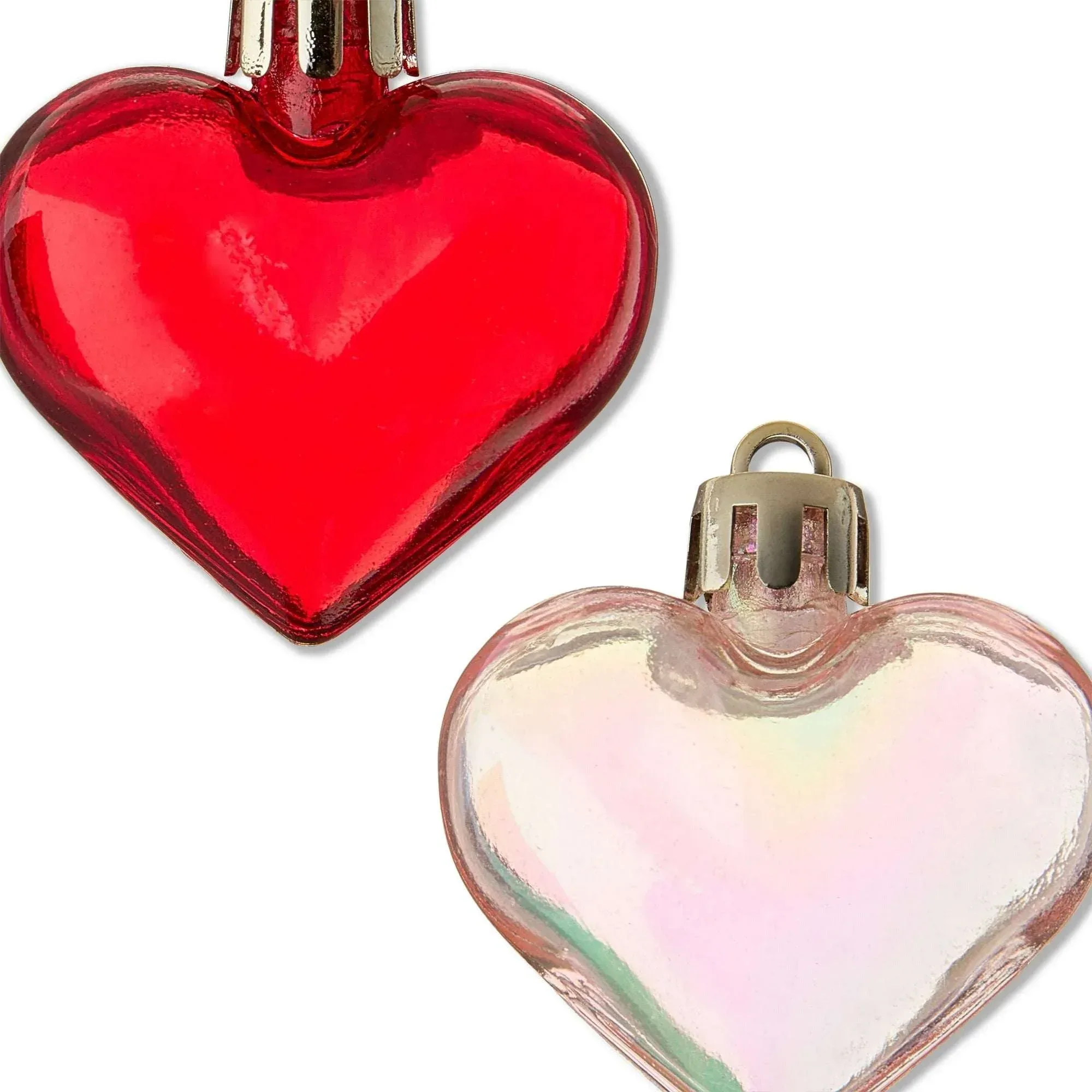 Heart Ornament Decorations, Red and Iridescent, 12 Count, Valentine's Day by Way To Celebrate - Image 3