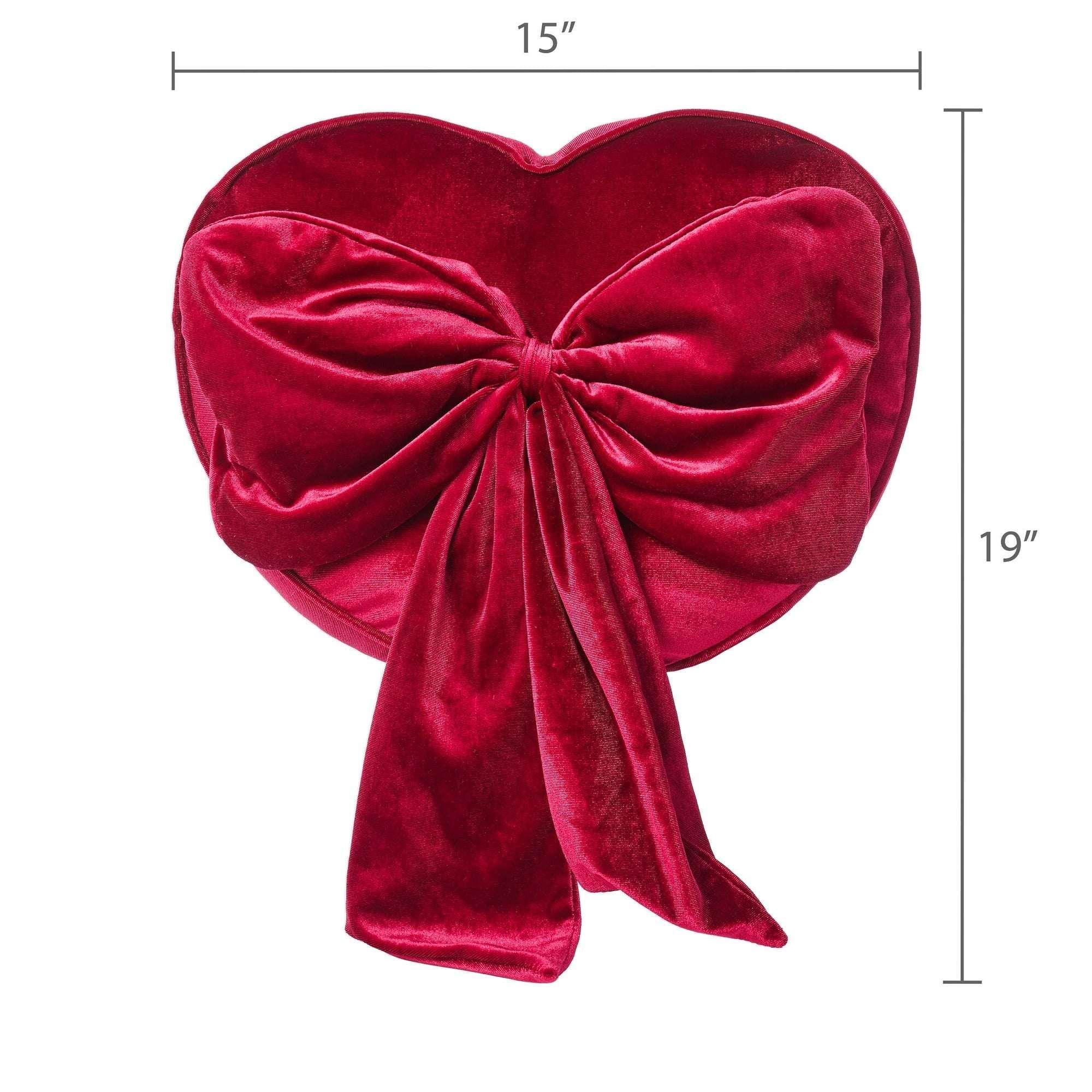 Heart-Shaped Decorative Pillow, Red, 14", Valentine's Day by Way To Celebrate - Image 5