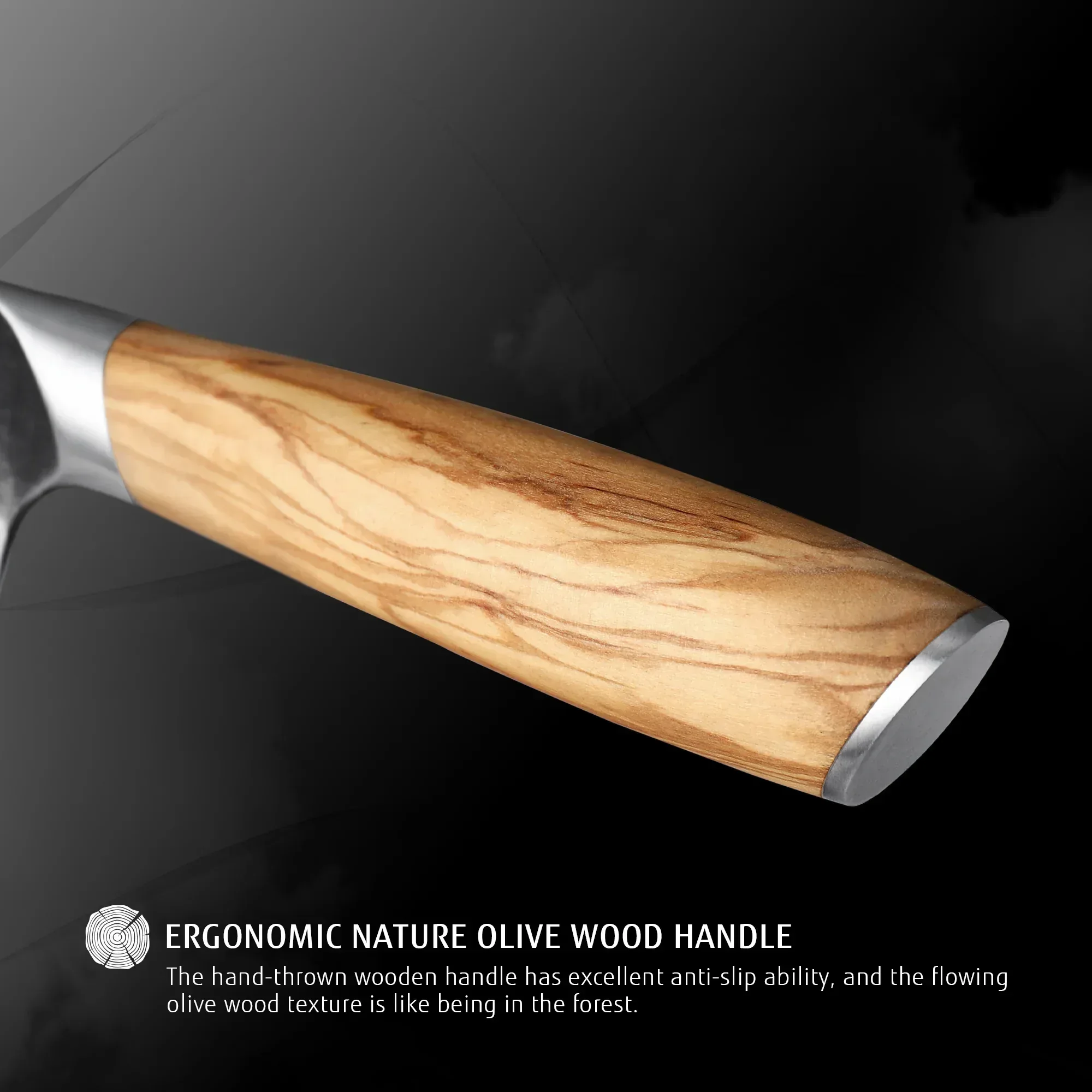 Hecef Japanese Chef Knife, Forged 67-Layer Damascus Steel Ultra Sharp Professional Hammered Carving Knife - Image 7