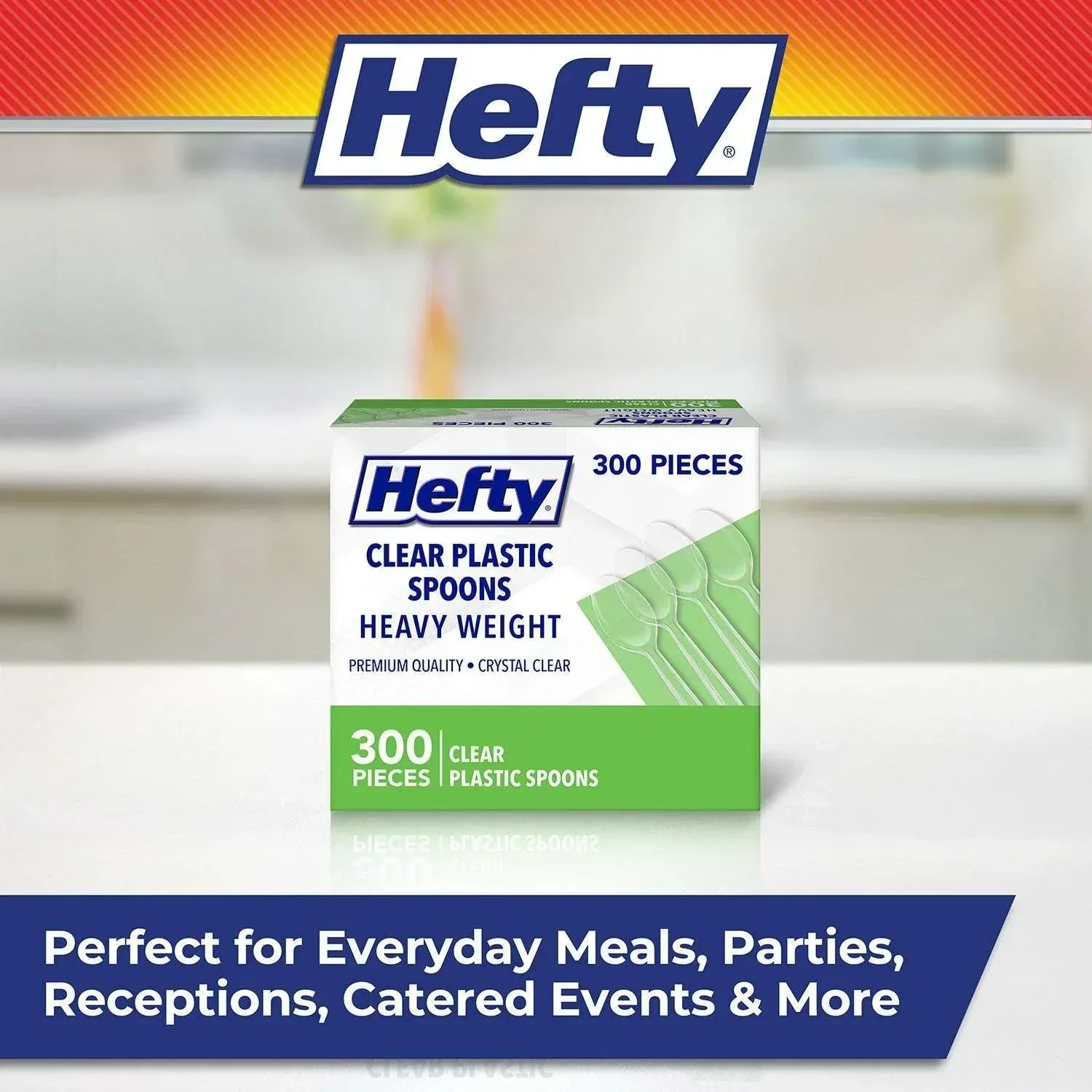 Hefty Clear Heavy-Weight Plastic Spoons 300 ct. - Image 4
