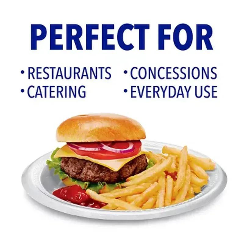 Hefty Supreme Foam Disposable Lunch Plates, 8 7/8" (250 Ct.) - Image 4