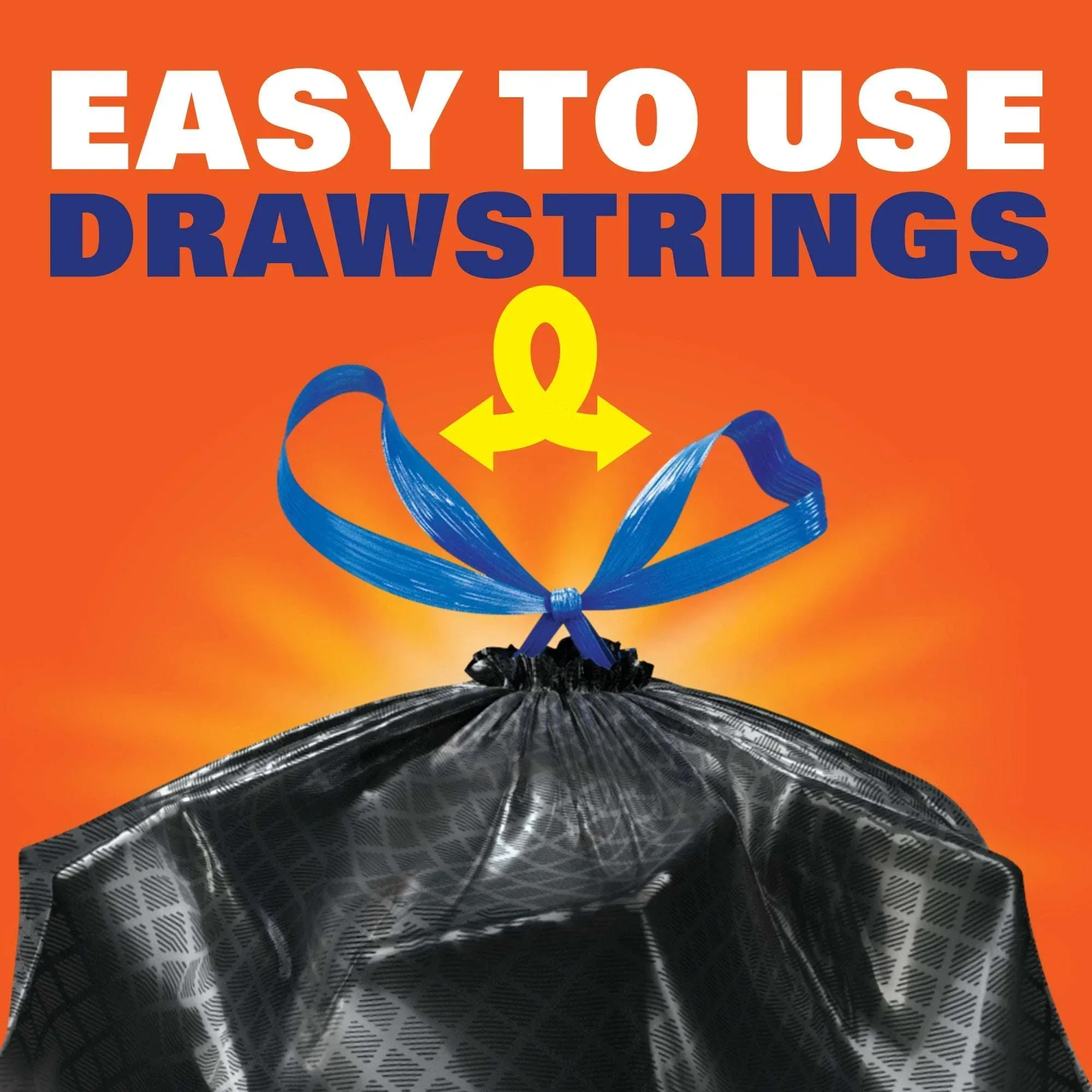 Hefty Ultra Strong 30 gallon Trash Bags, Black Large Trash Bags, White Pine Breeze Scent, 20 Bags - Image 5