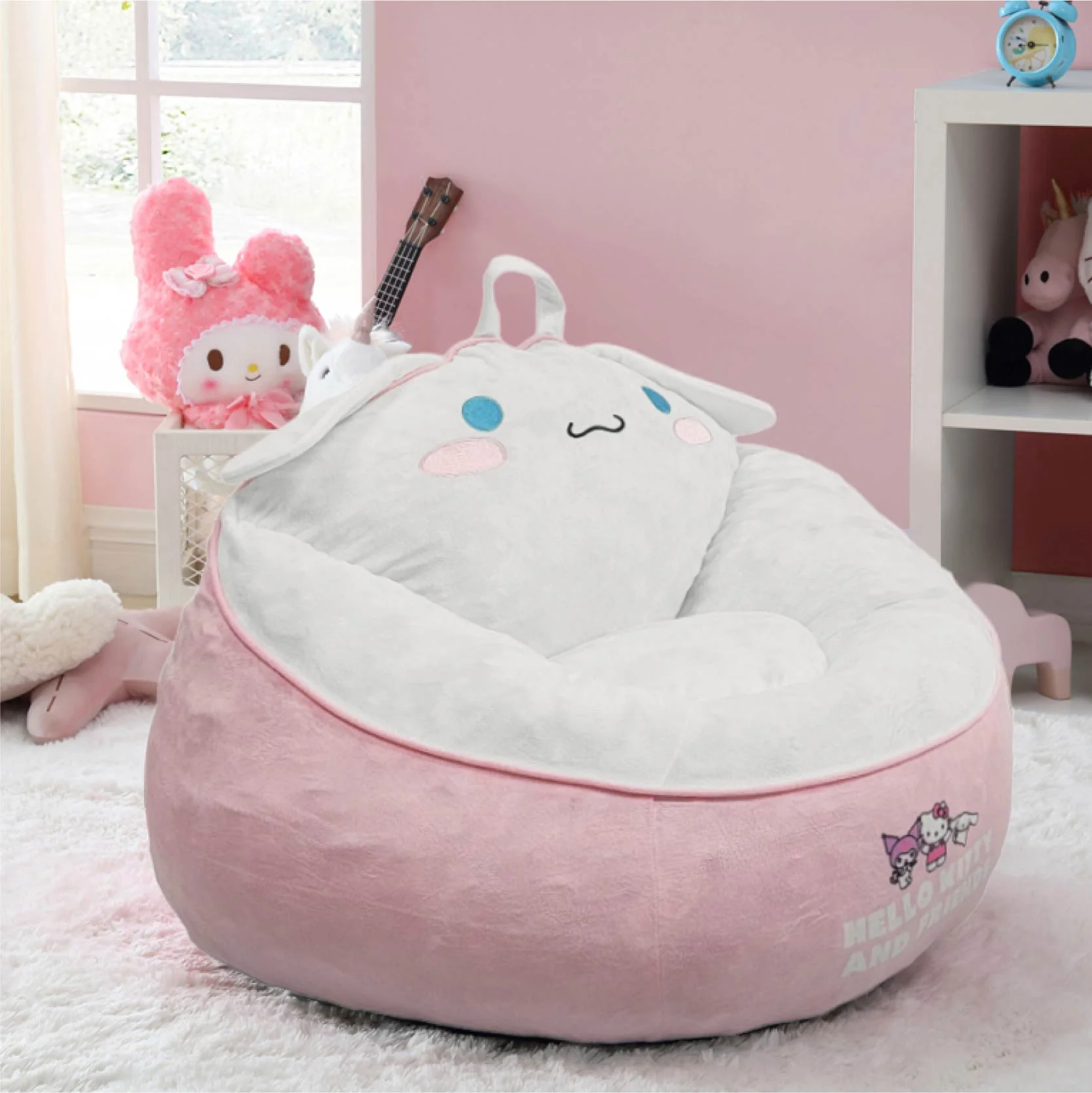 Hello Kitty and Friends Cinnamoroll Kids' Compressed Foam Bean Bag Chair - Image 2