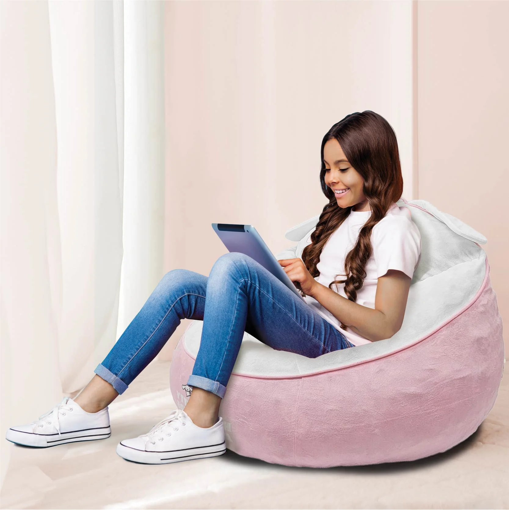 Hello Kitty and Friends Cinnamoroll Kids' Compressed Foam Bean Bag Chair - Image 3