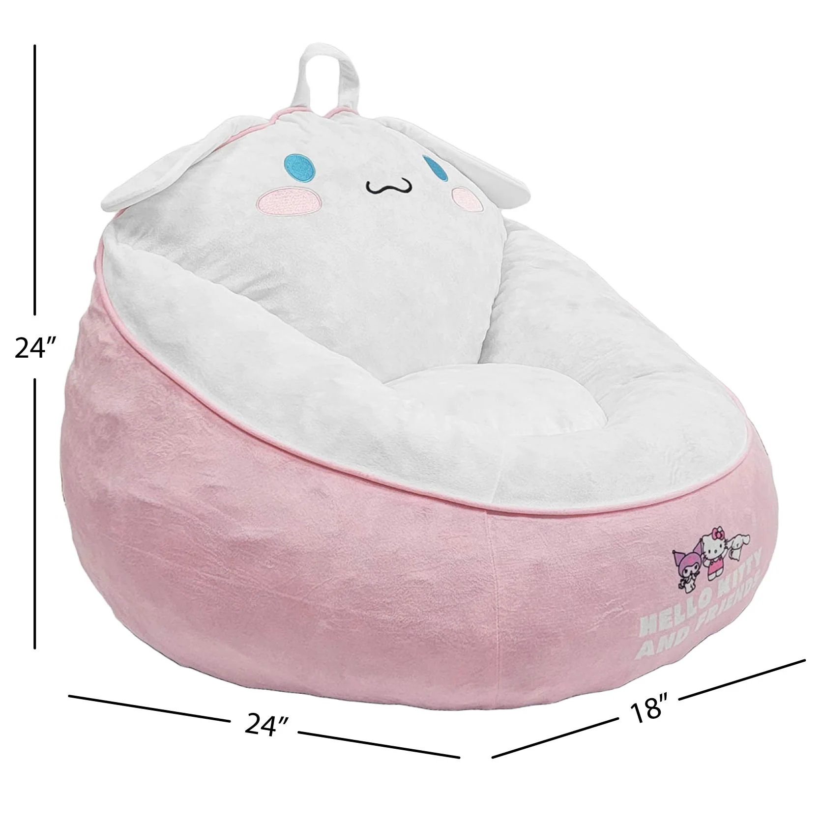 Hello Kitty and Friends Cinnamoroll Kids' Compressed Foam Bean Bag Chair - Image 5