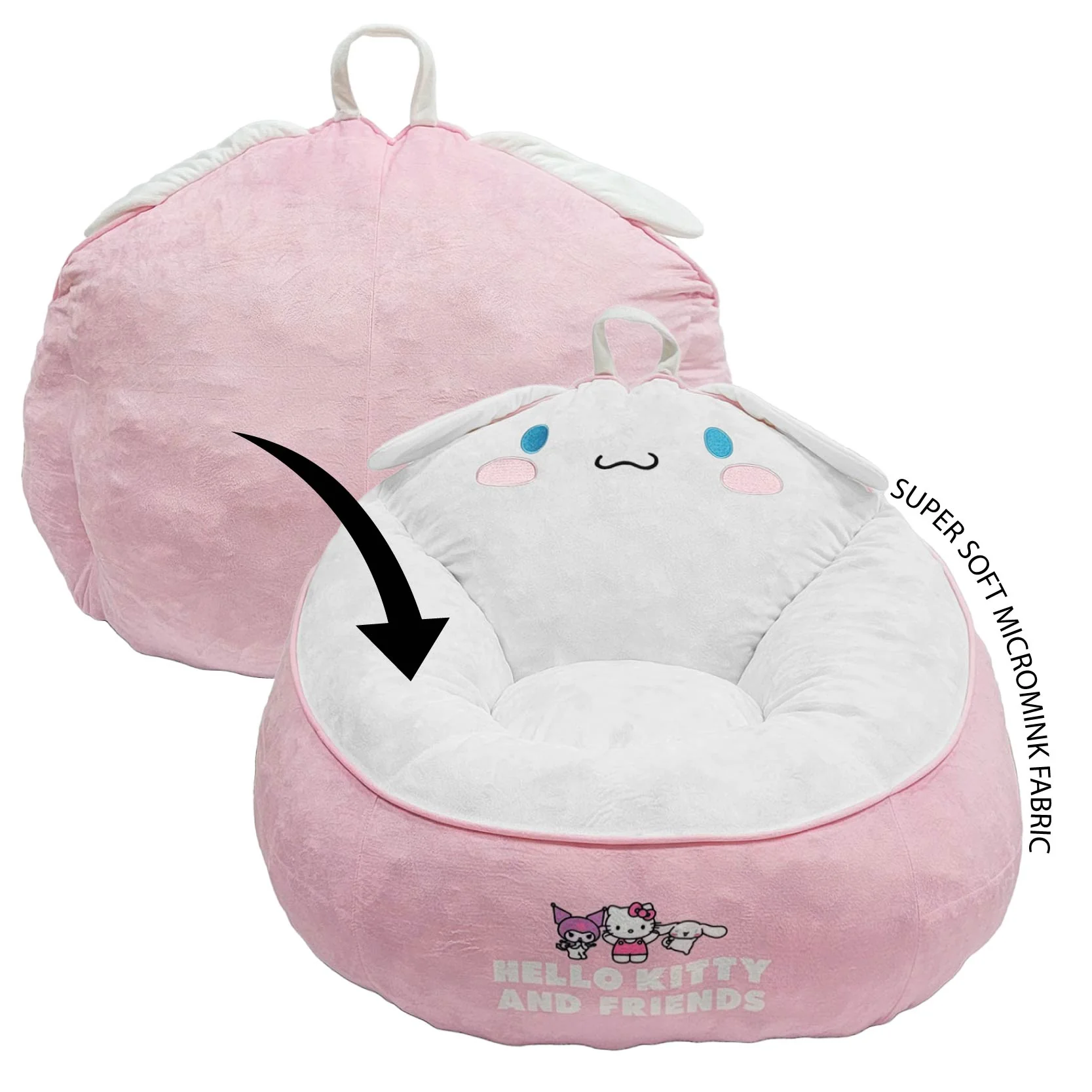 Hello Kitty and Friends Cinnamoroll Kids' Compressed Foam Bean Bag Chair - Image 6