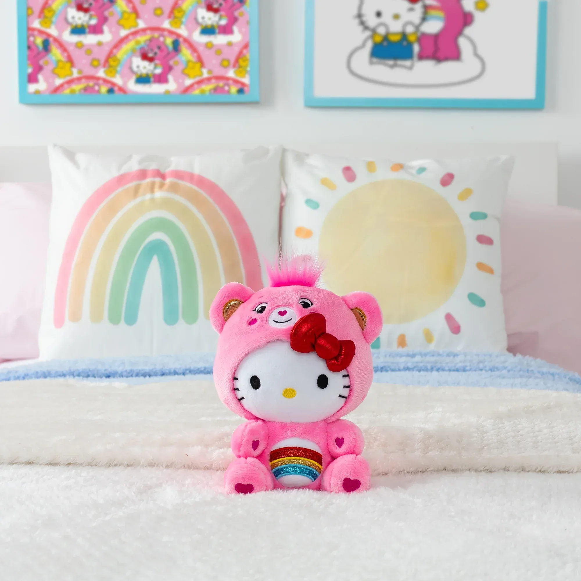 Hello Kitty Dressed As Cheer Bear Care Bears 9" Fun-Size Plush - Soft, Huggable Bestie! - Image 4