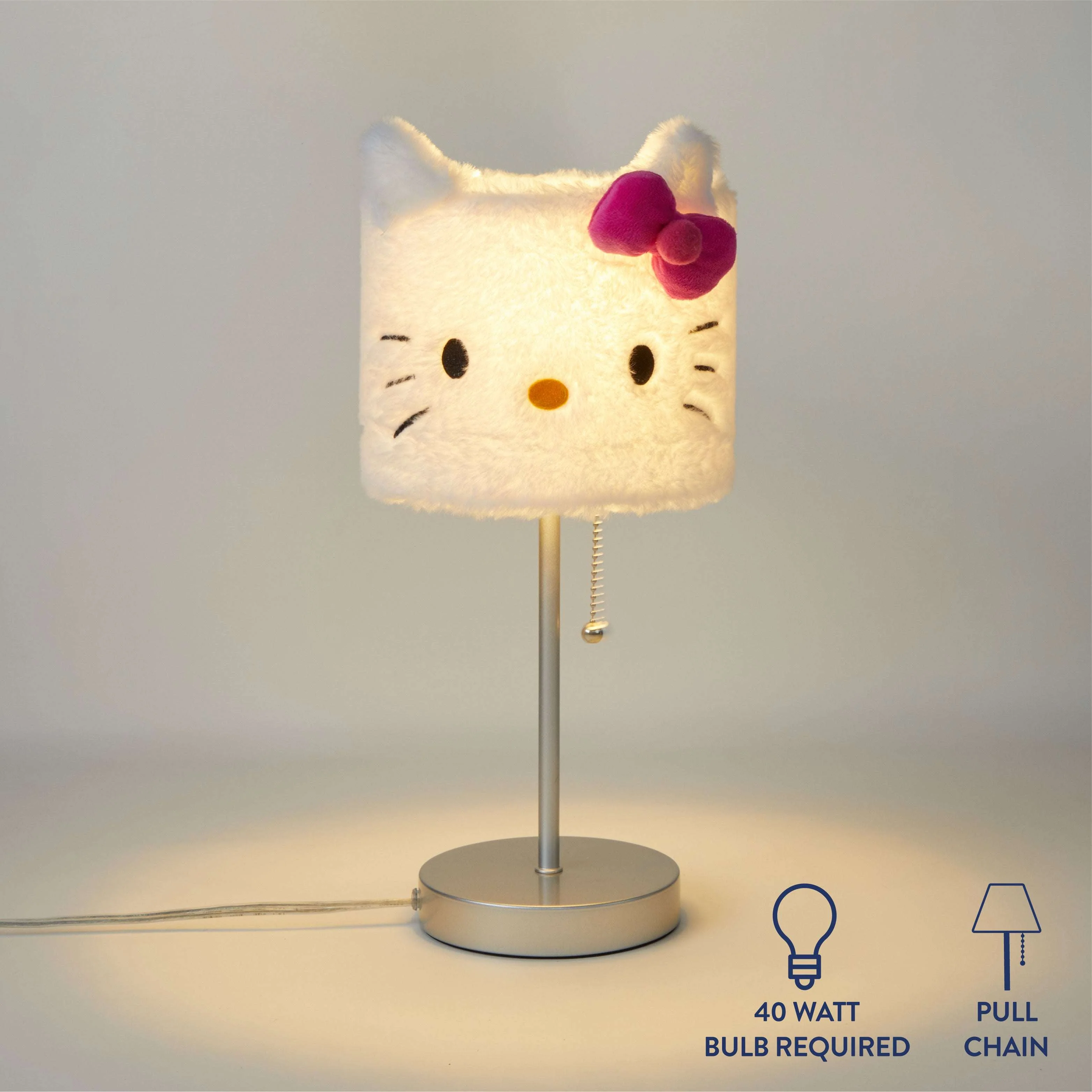 Hello Kitty Plush Table Lamp 15" H - Adorable Plush Light for Kids' Rooms - Image 4