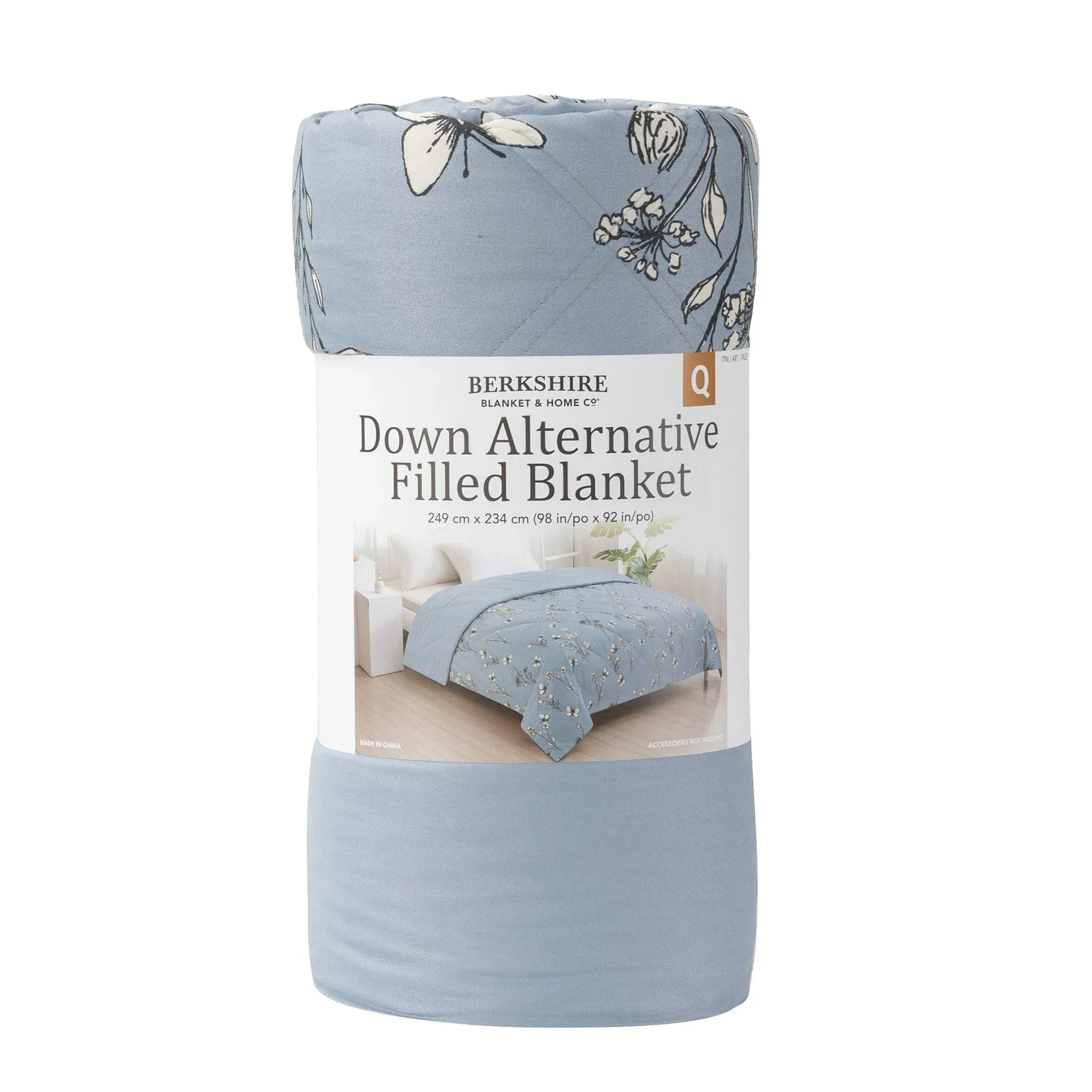 Herringbone Microfiber Down Alternative Blanket - Image 3