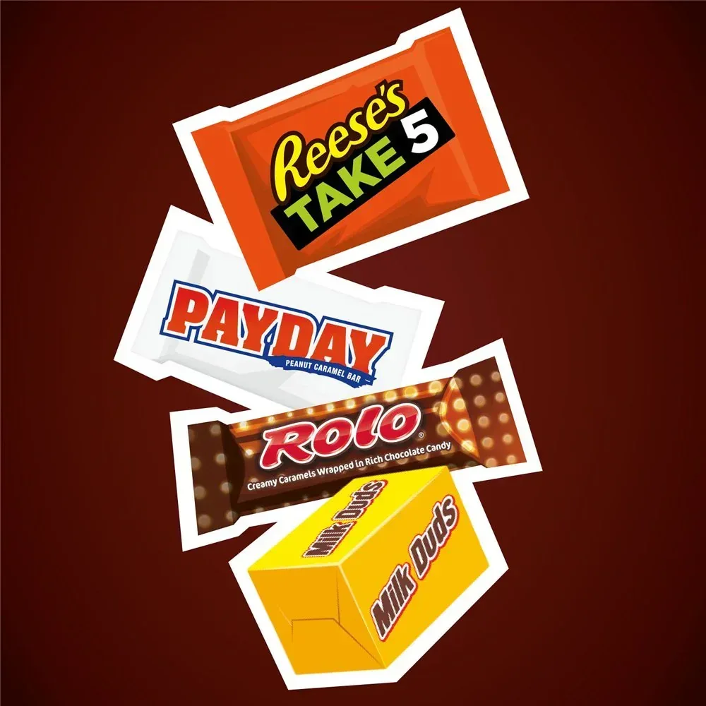 Hershey Assorted Caramel Flavored Snack Size Candy, Party Pack 32.08 Oz - Image 4