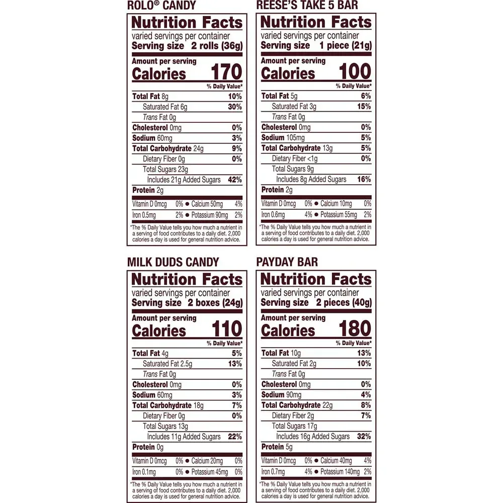 Hershey Assorted Caramel Flavored Snack Size Candy, Party Pack 32.08 Oz - Image 8