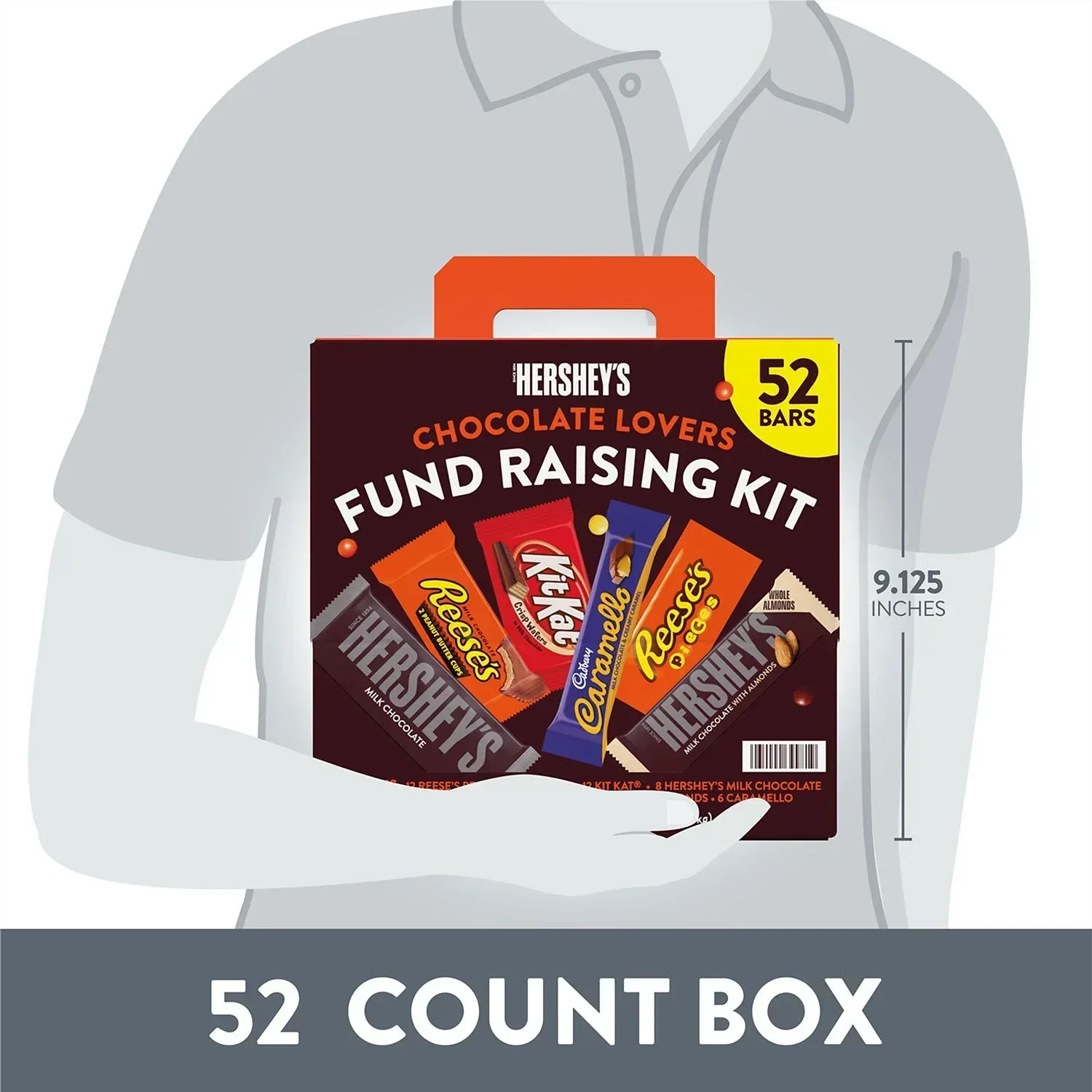 HERSHEY'S Chocolate Lovers Candy Bars, Variety Pack, Full Size, 52 pk. - Image 4