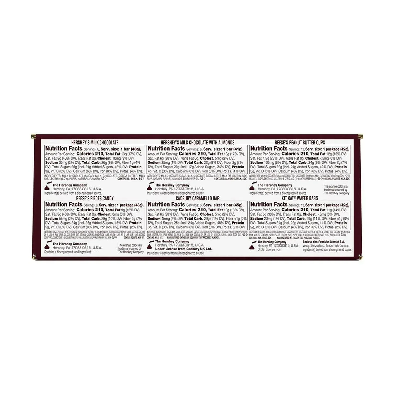 HERSHEY'S Chocolate Lovers Candy Bars, Variety Pack, Full Size, 52 pk. - Image 8