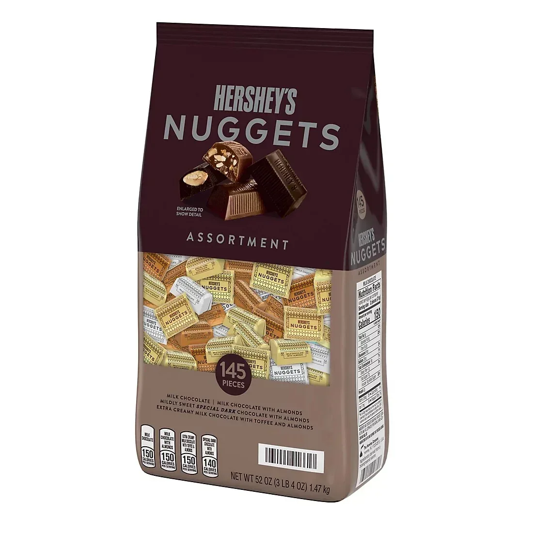 Hershey's Nuggets Snack Size Milk & Dark Chocolate Candy Bars, 145 pk./52 oz. - Image 3