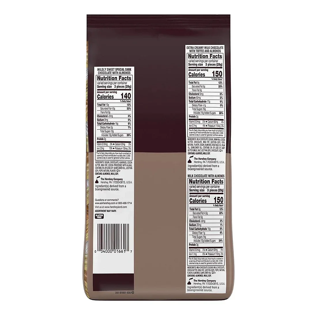 Hershey's Nuggets Snack Size Milk & Dark Chocolate Candy Bars, 145 pk./52 oz. - Image 4