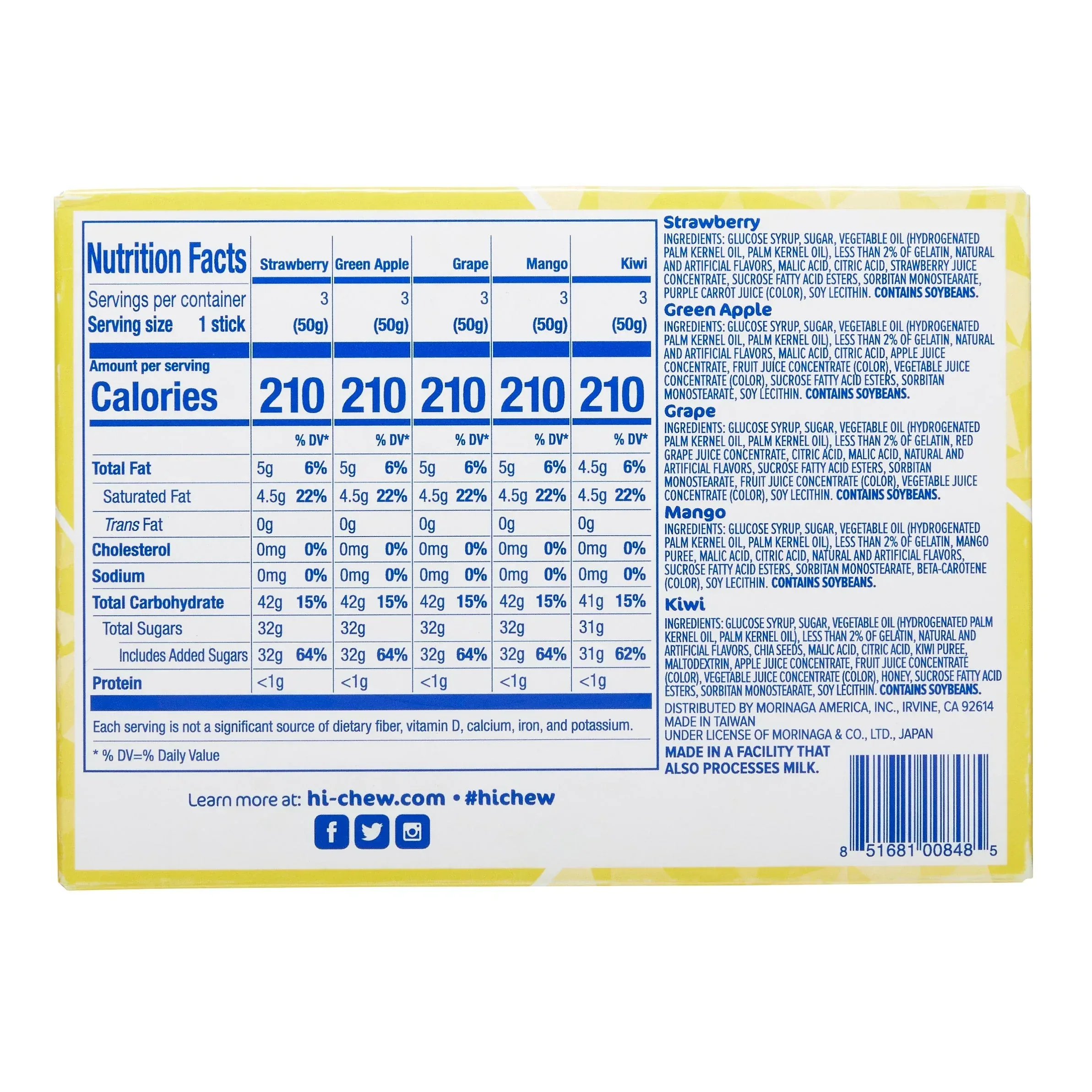 Hi-Chew Fruit Chews, Variety, 1.76 oz, 15-count - Image 2