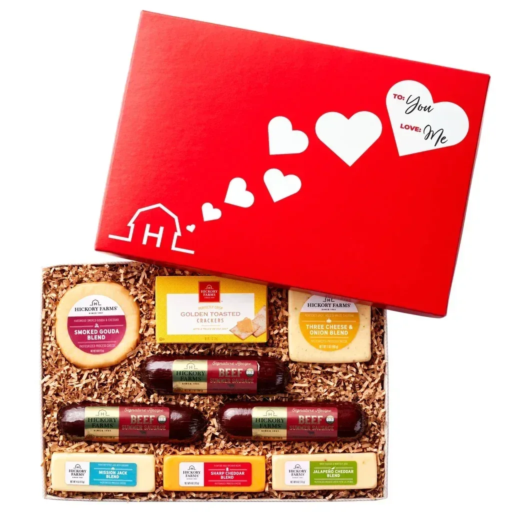 Hickory Farms Deluxe Valentine's Day Savory Snacks Gift Box