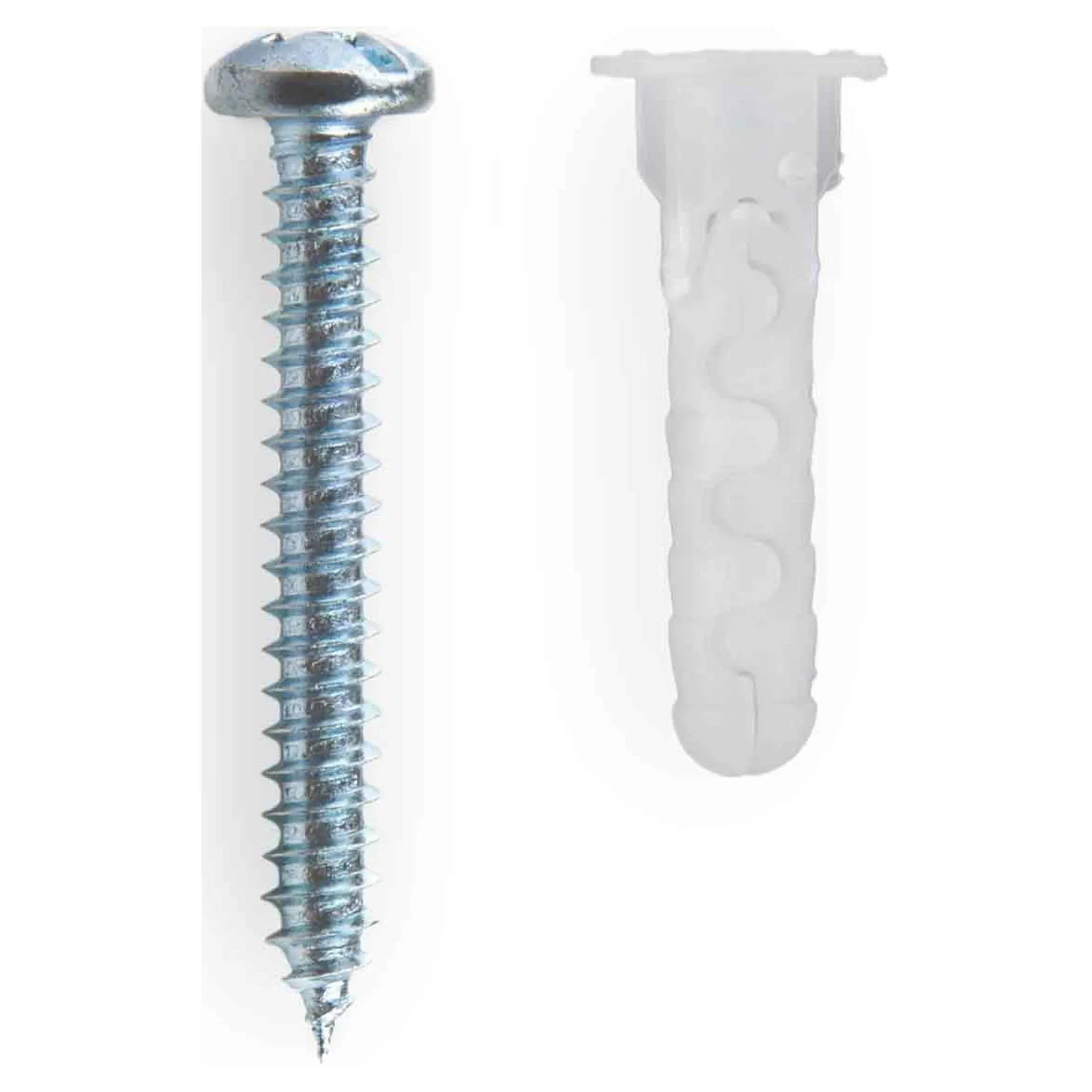 Hillman Caiman Multi-material Wall Anchors, #8-14, Nylon and Steel, 40 lb., White, 4 sets - Image 4