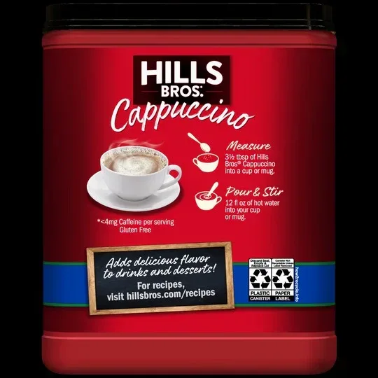 Hills Bros. Cappuccino Decaf French Vanilla - Instant Cappuccino Mix - Image 2