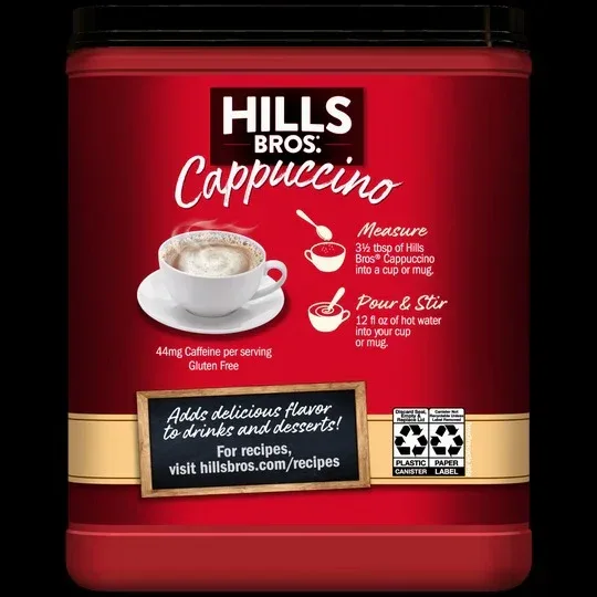 Hills Bros. Cappuccino Hazelnut - Instant Cappuccino Mix - Image 2