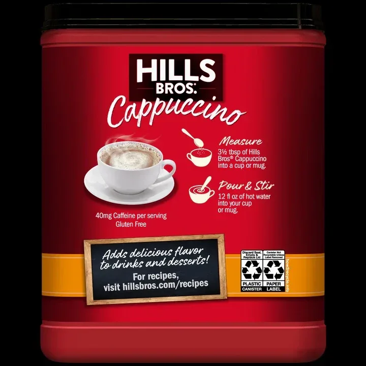 Hills Bros. Cappuccino White Chocolate Caramel - Instant Cappuccino Mix - Image 2