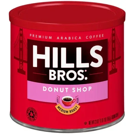 Hills Bros. Coffee Donut Shop - Medium Roast - Ground - Premium Arabica