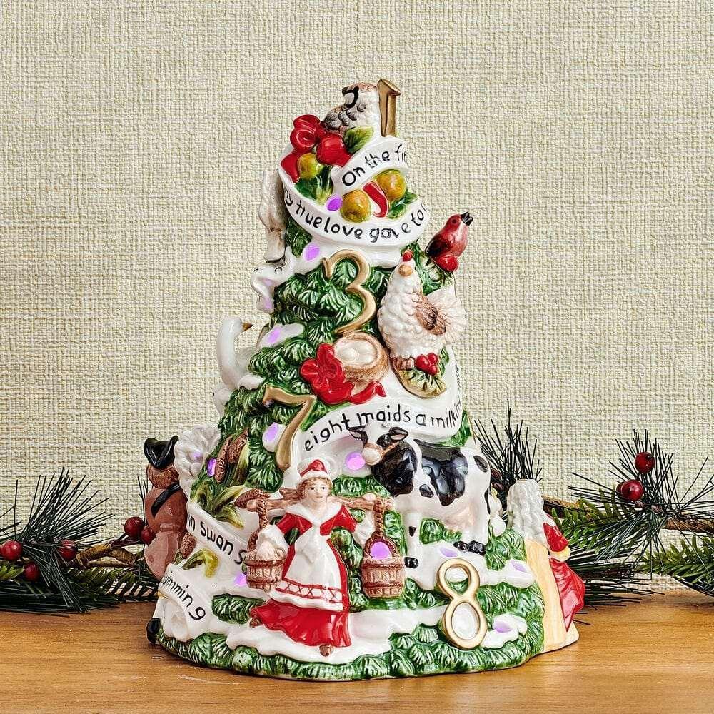 Holiday Luminary Christmas Tree LED Figurine, 9.5 IN - Image 4